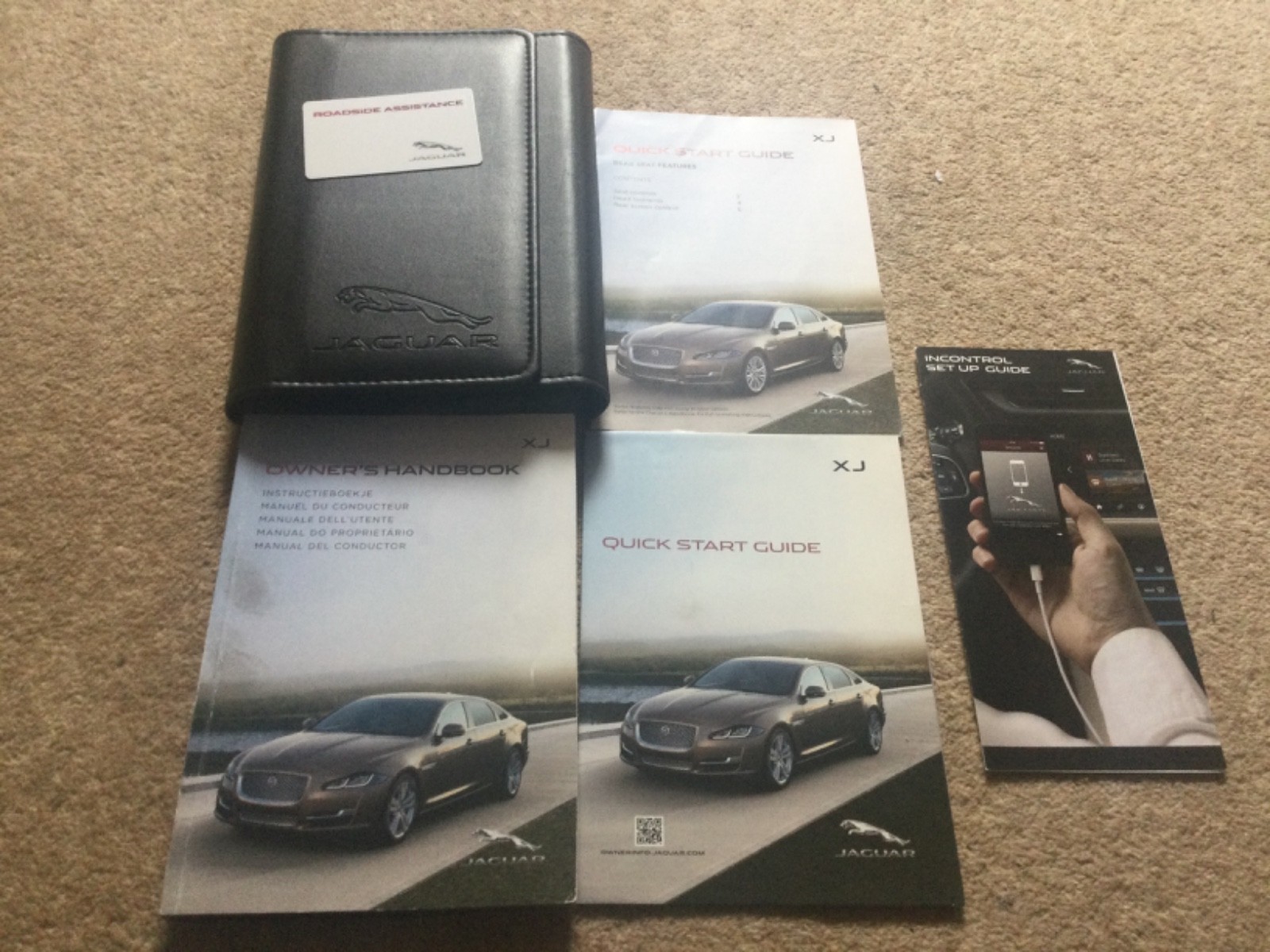 JAGUAR XJ OWNERS MANUAL HANDBOOK PACK & WALLET (2013 - 2017) FAST POST
