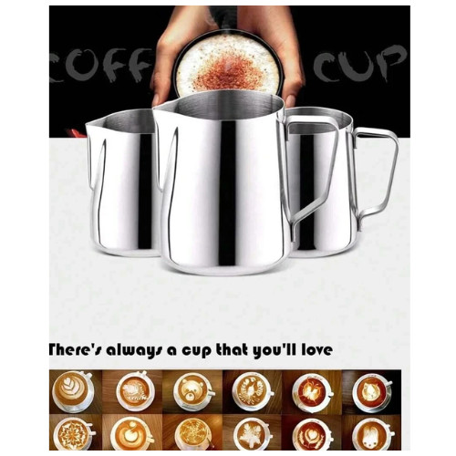 Stainless Steel Milk / Coffee Frothing Jug Frother Latte