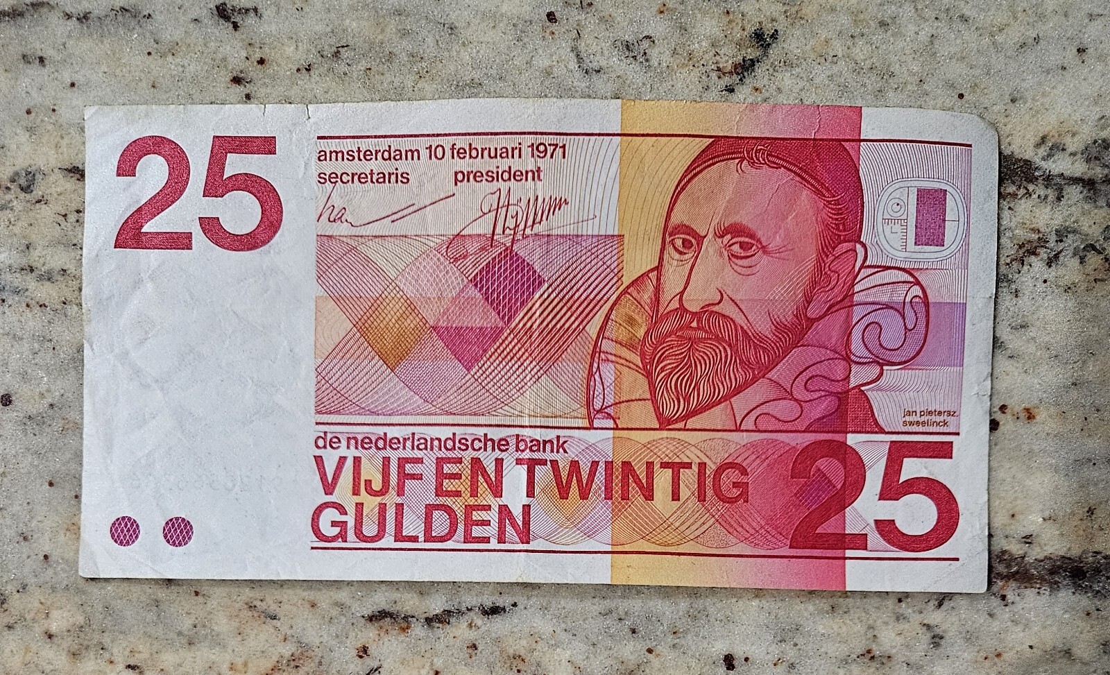 Banknote, Netherlands, 25 Gulden, 1971-02-10, 9128566386 VF