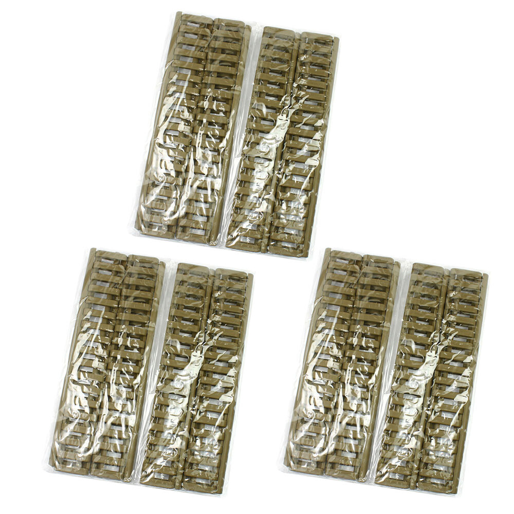 24X Heat Resistant Rifle Ladder Rail Cover for Weaver Picatinny Rails - Dark Tan