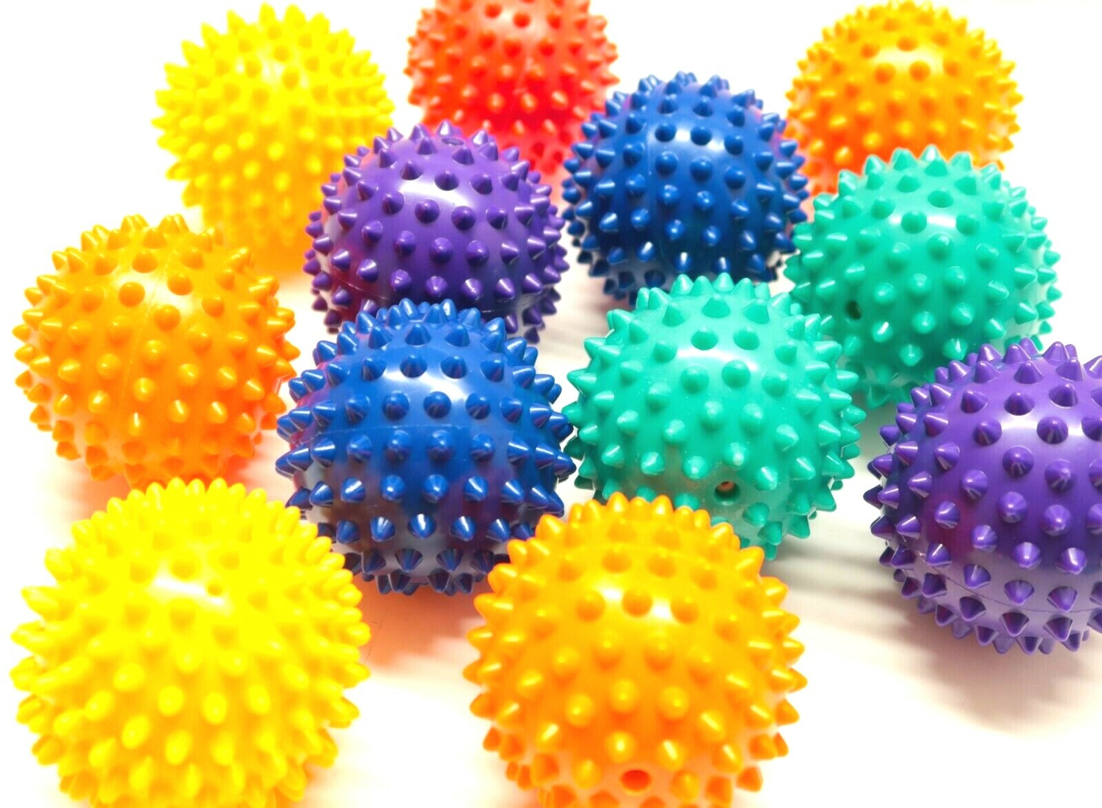 2x Two HARD 2" Spiky Massage Ball Foot Massage Acupressure Plantar Fasciitis NEW