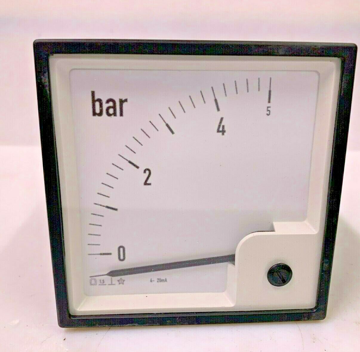 Eltroma Technik PQ96 4..20mA Moving Coil Instrument Panel Meter Scale 0...5 bar