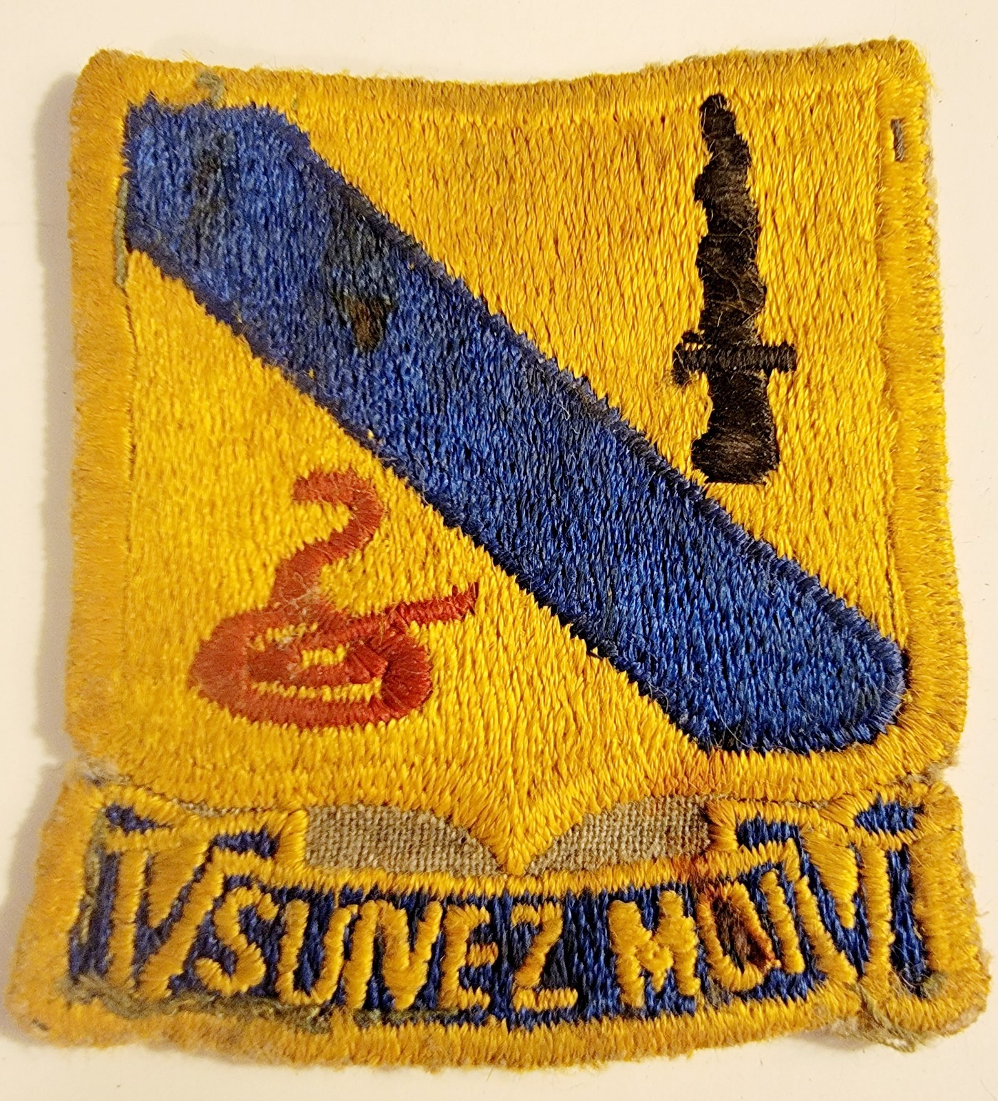 1950s-1960s 14th Cavalry Armor Regiment Patch  Merrowed Edge White Back Patch
