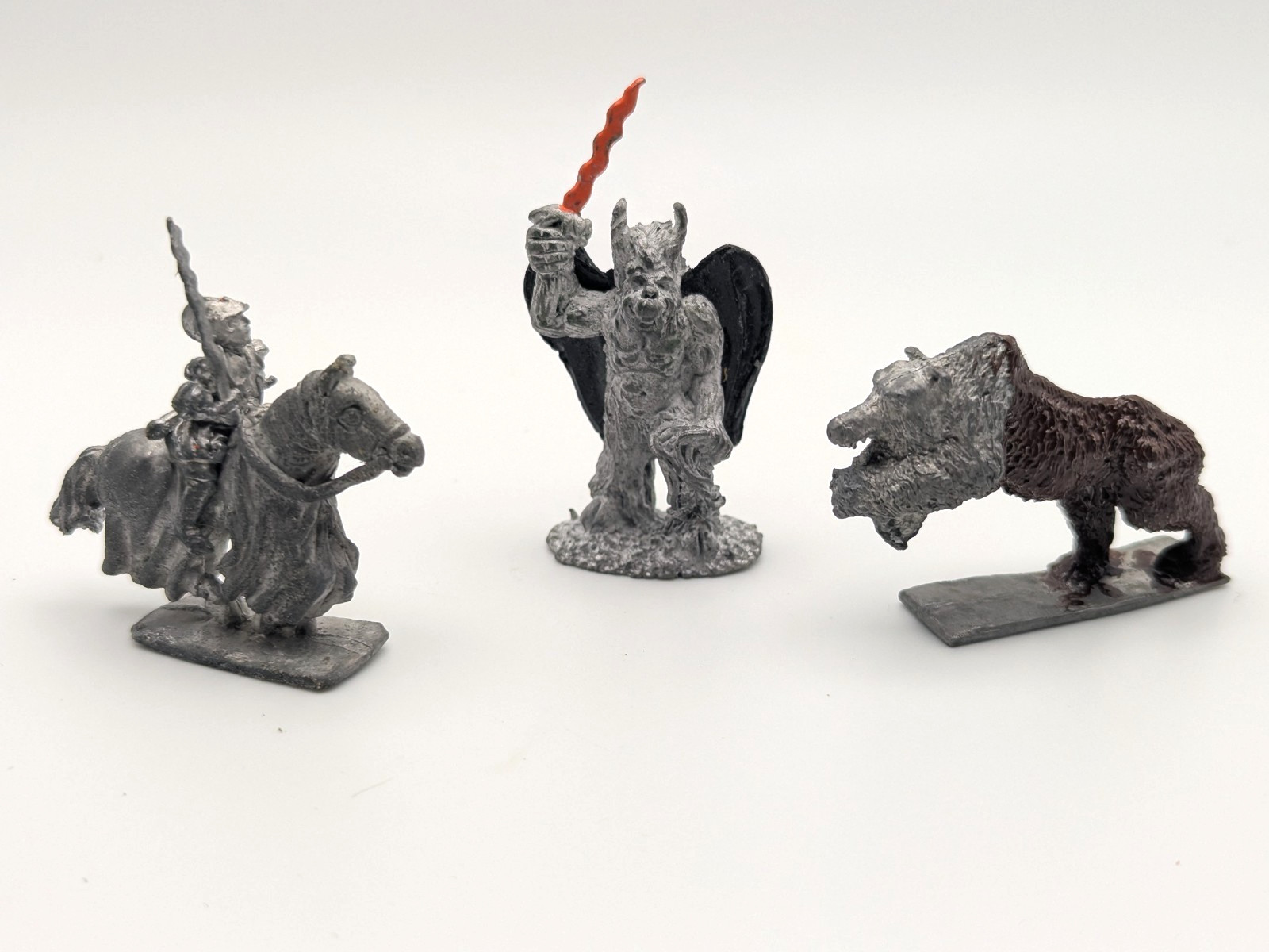 Lot of 3 Vintage 1970s Ral Partha Metal Miniatures Balrog & More