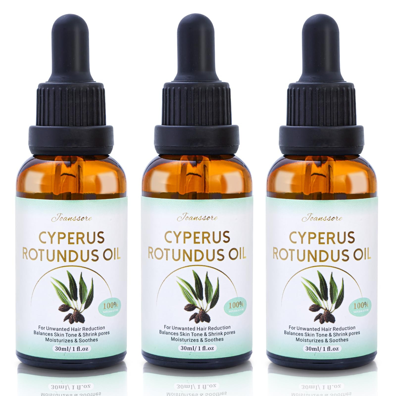 3 Pack Cyperus Rotundus Oil For Hair Removal, Cypress 1 Fl Oz (Pack of 3)