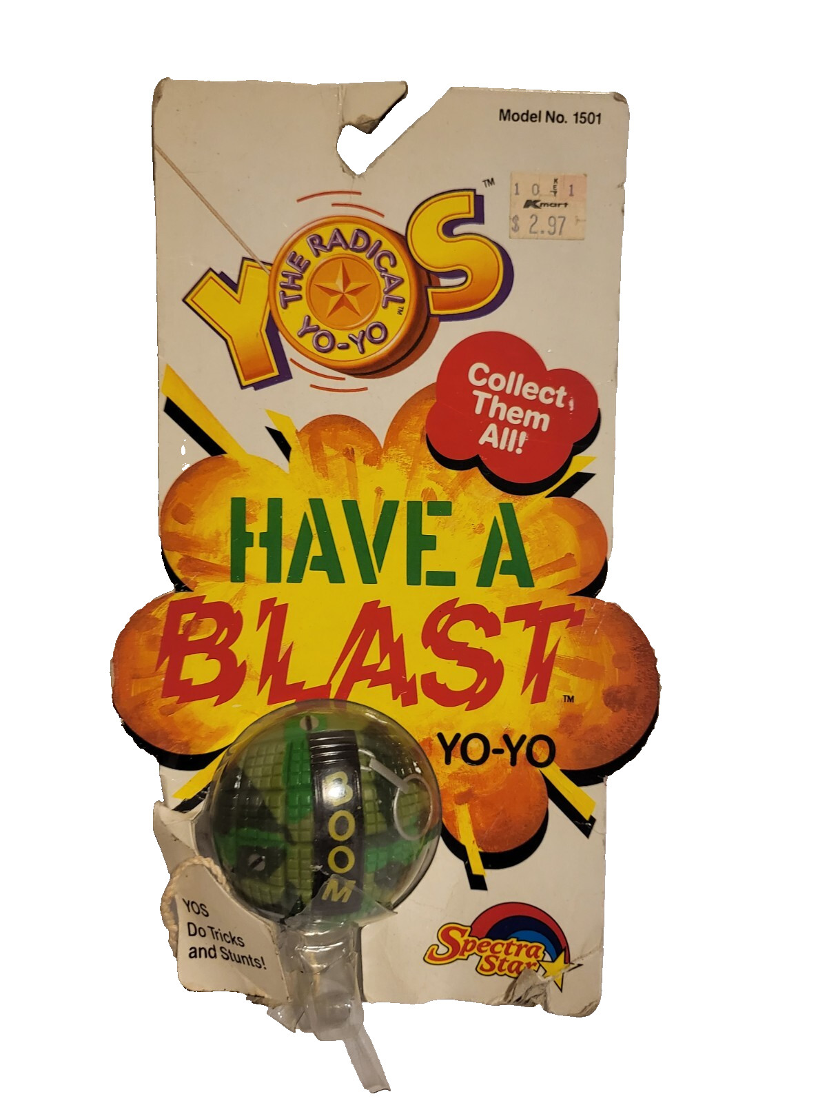 Vintage Retro YOS The Radical Yo-Yo Have a Blast Bomb YO-YO Spectra Star New NOS