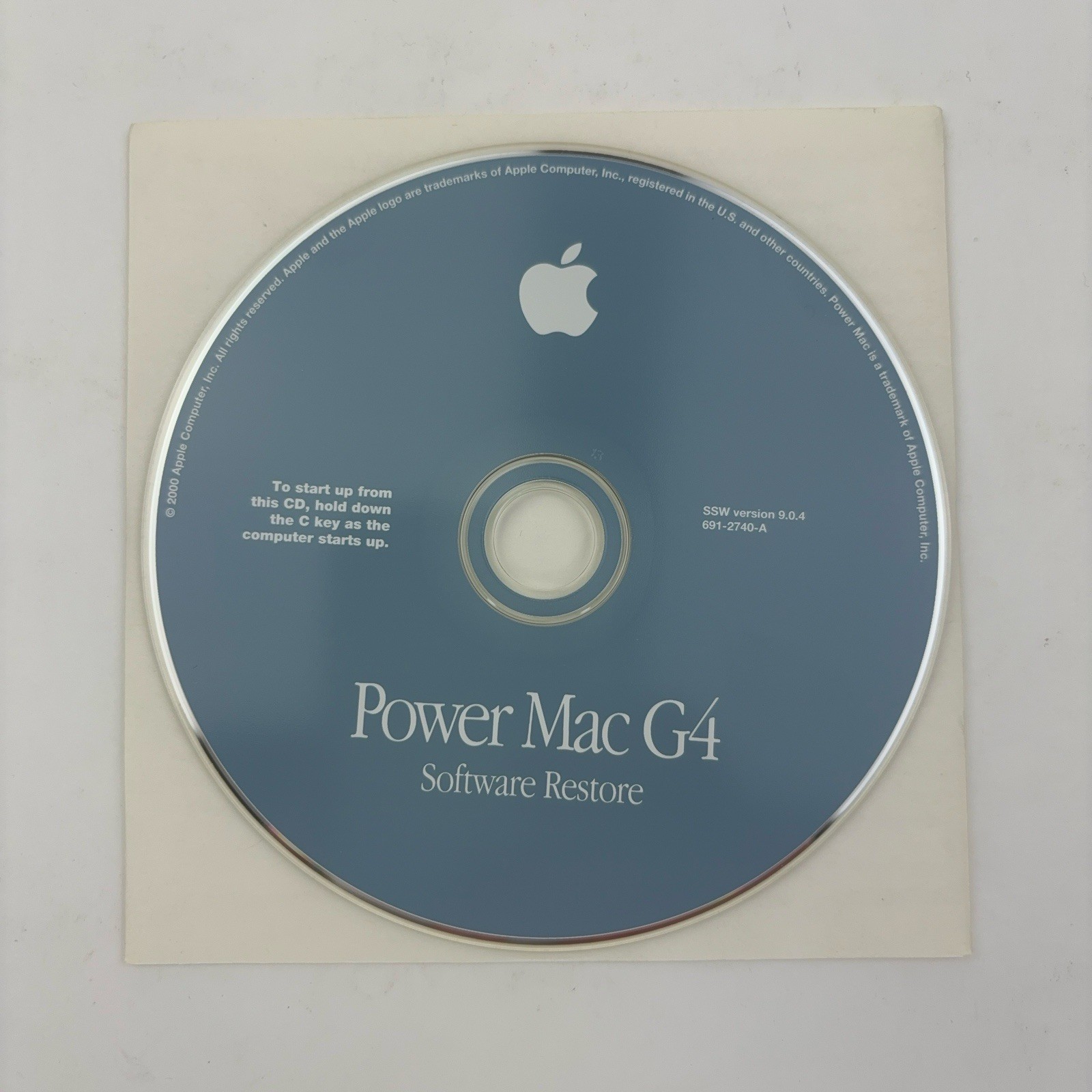 PowerMac G4 Software Restore CD - Version 9.04 - 691-2740-A