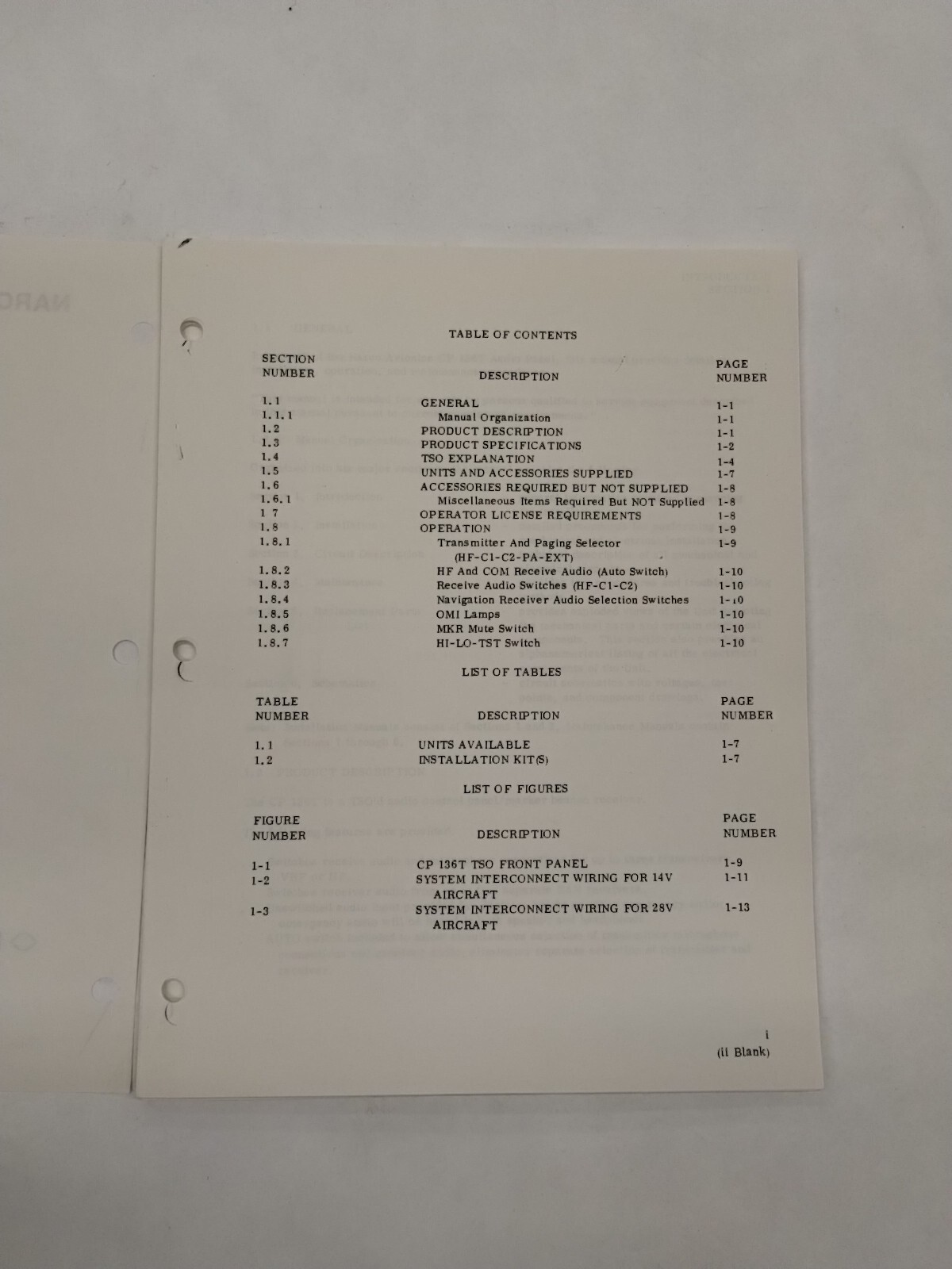 Narco CP 136T TSO Audio Panel Installation Manual-Copy