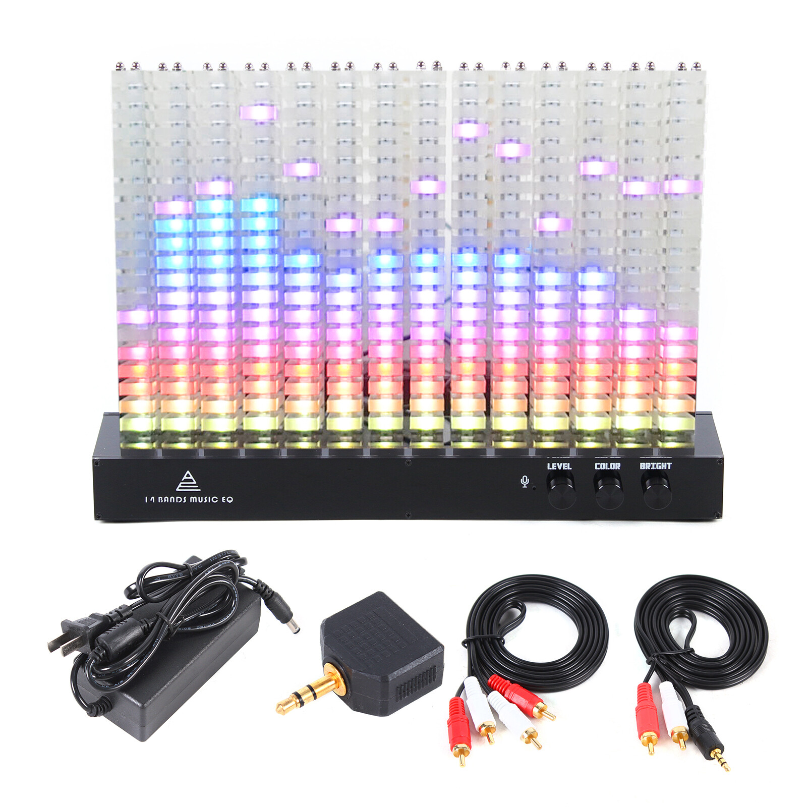 Acrylic 14-Segment Spectrum Analyzer Led Rhythm Light Music Spectrum Light 110V