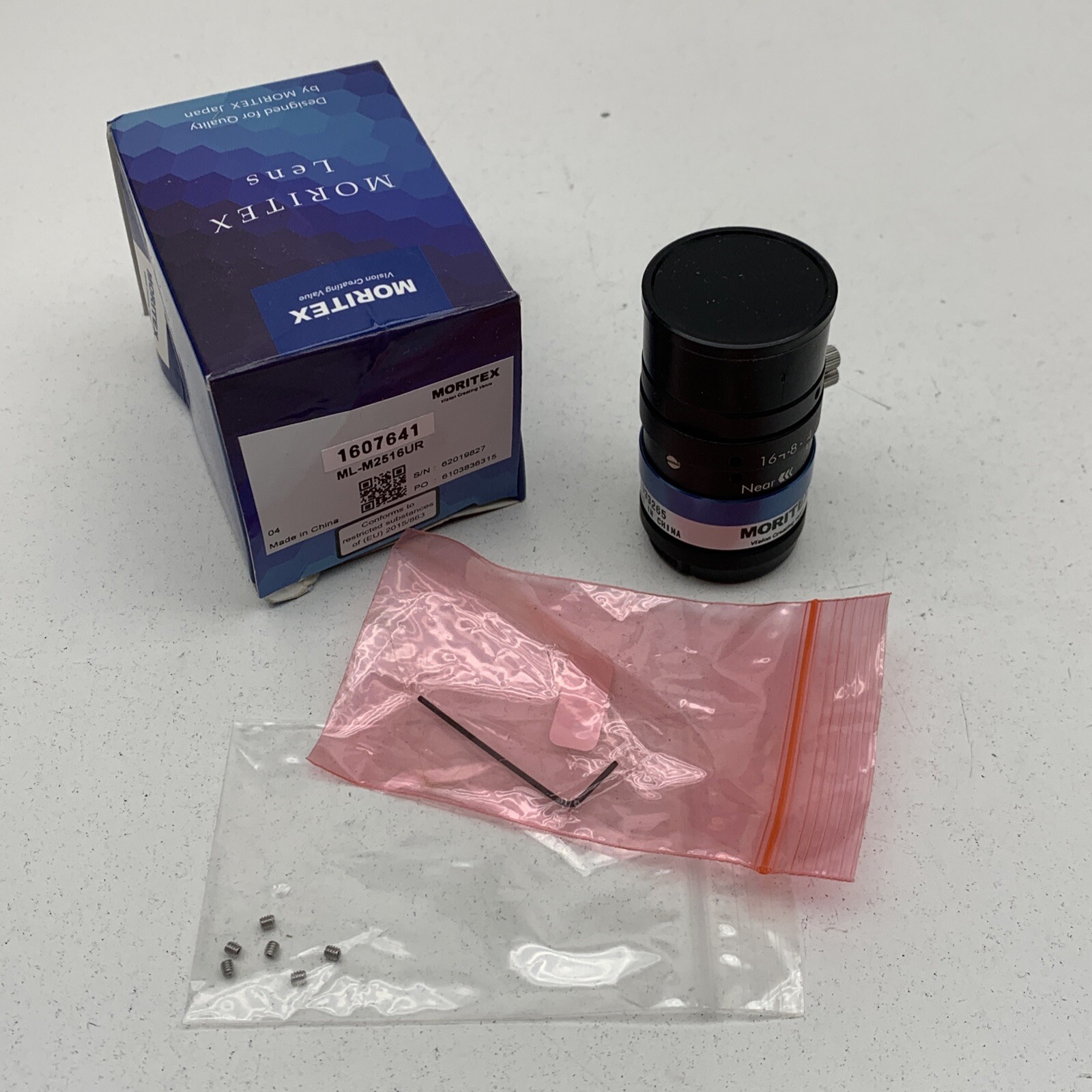 NEW Moritex ML-M2516UR Lens, Manual Focus, Manual Iris, 25 mm, 2/3 in