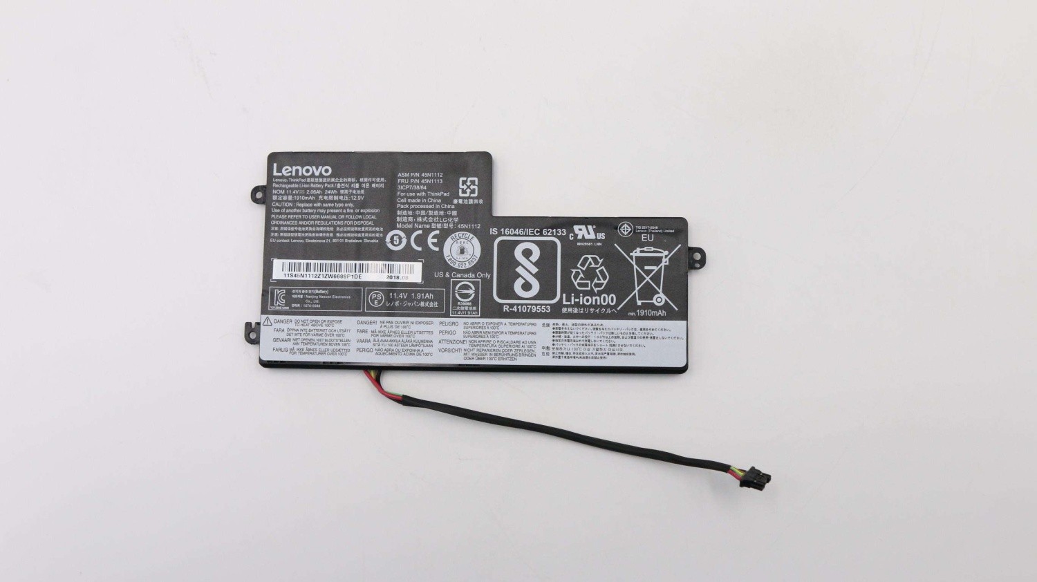 Genuine 45N1113 Lenovo Battery 3 Cell 23Wh LiIon Internal X230s X240s X240 T440s T