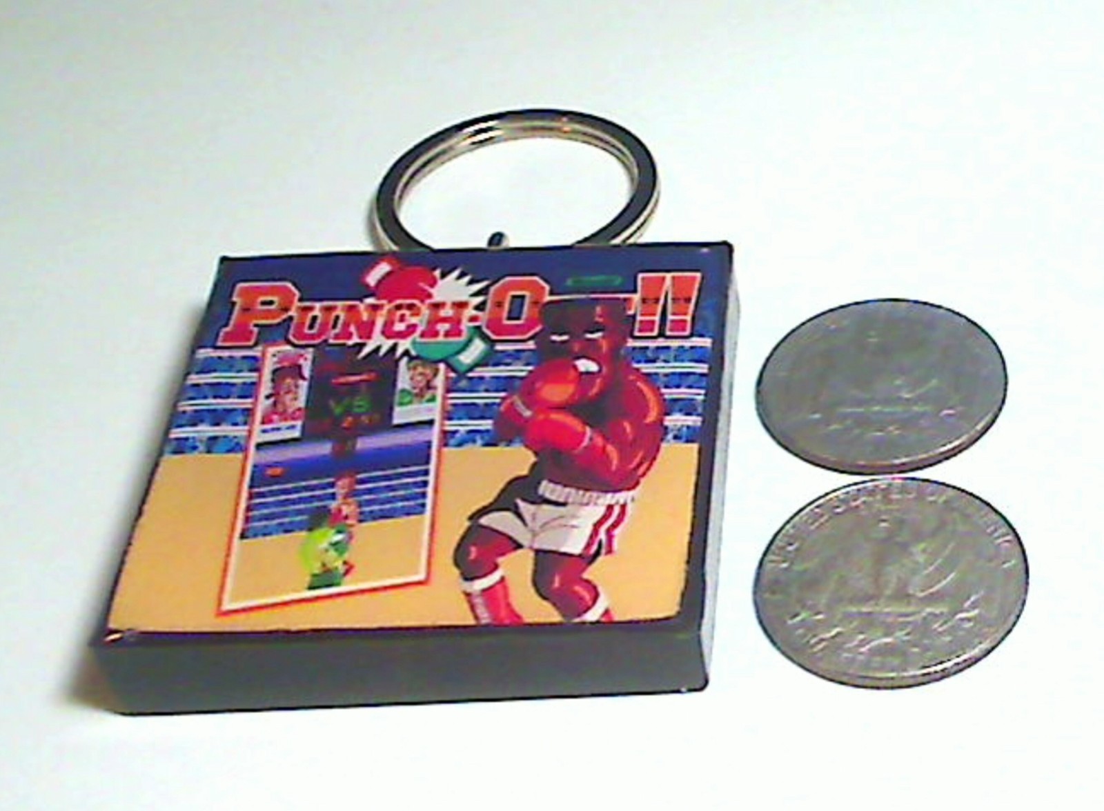 Punch-Out Arcade Coin Door accessory Keychain
