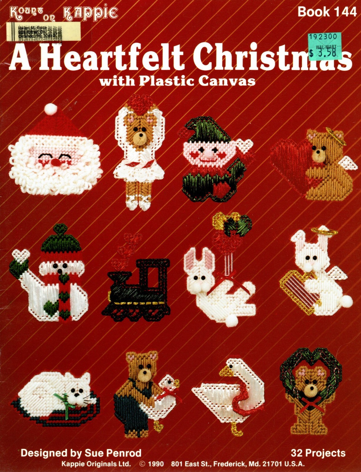 Kount on Kappie Book 144 A HEARTFELT CHRISTMAS Plastic Canvas Pattern Leaflet