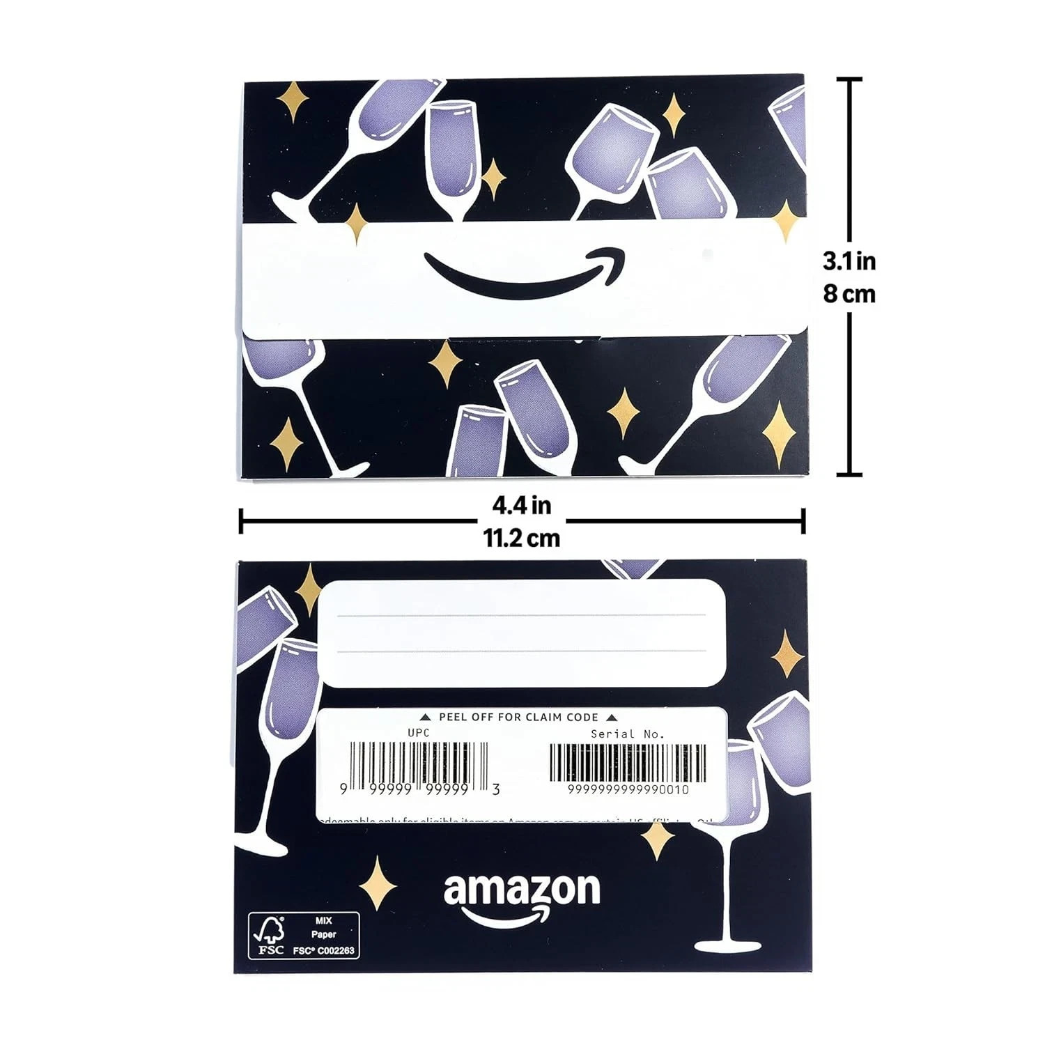 Amazon Physical $100 Gift Card - Celebration Physical Card, Free Shipping
