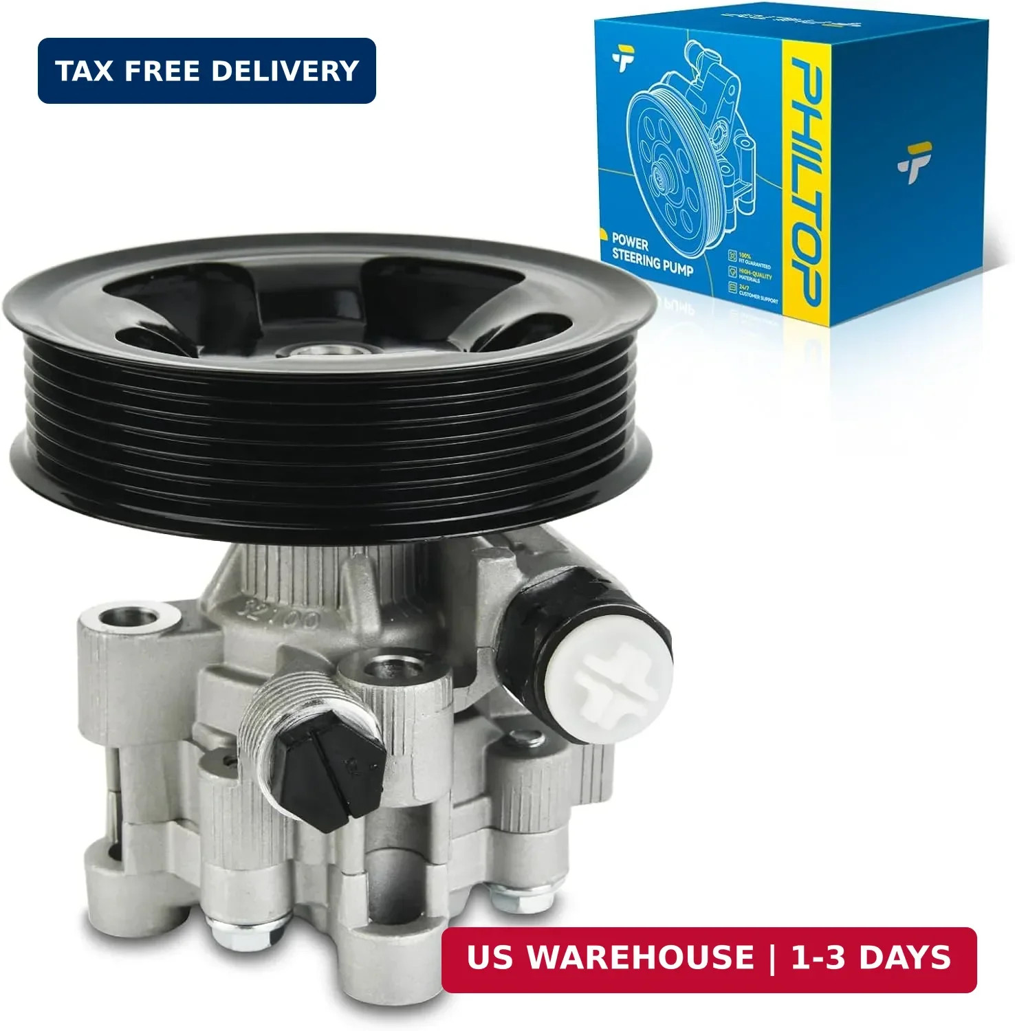 PHILTOP Power Steering Pump 21-5245 for Camry 2002-2009 2.4L, Solara 2002-2008 2