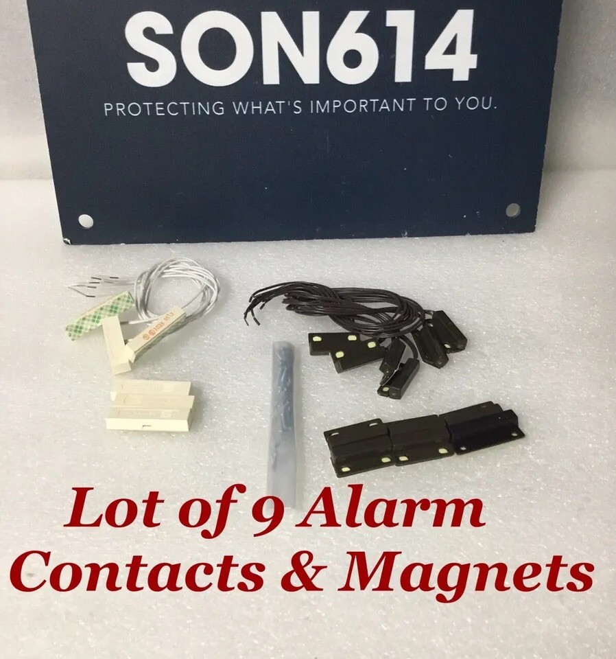 Lot of 9 Door & Widow Surface Contacts / Magnets Switches Security Alarm System