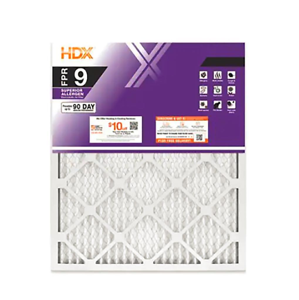 Lot of 10 HDX HDX1P9-012025 20x25x1 Superior Pleated Air Filters FPR 9