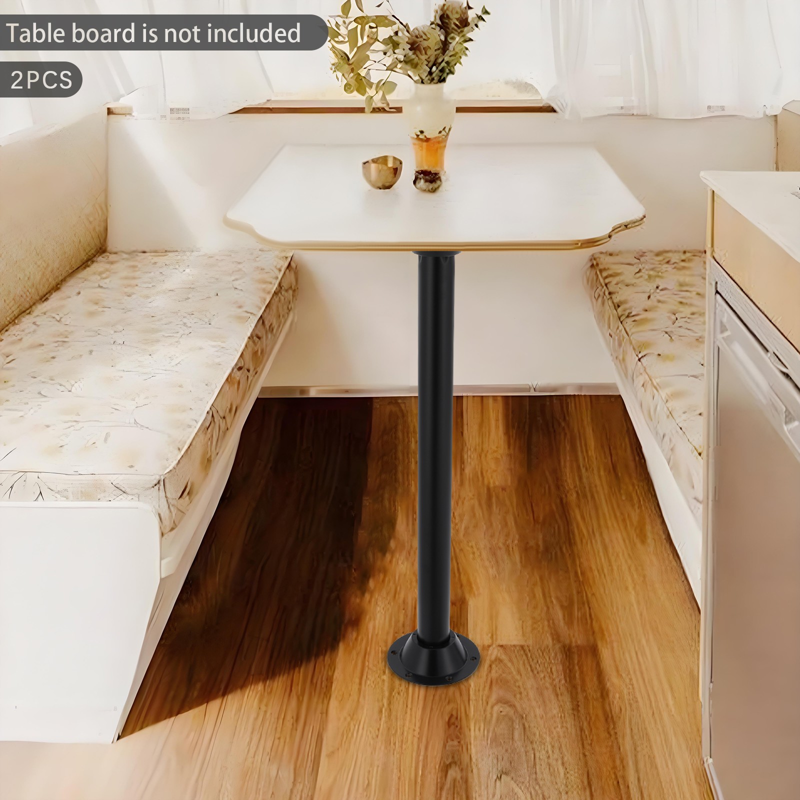 RV Table Leg, RV Table Leg with Pre-drilled Mounting Base, Camper Table Leg