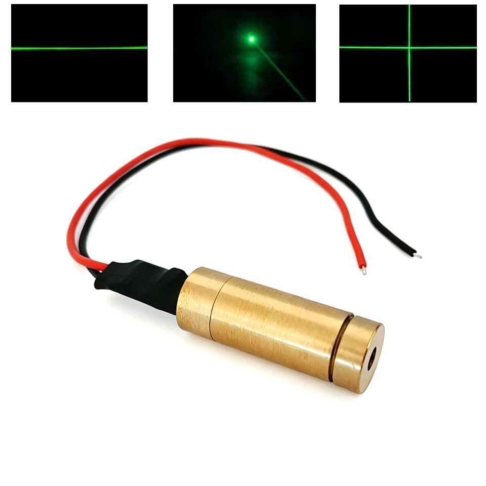 Dot/Line/Cross 100mW 532nm Green Laser Module DIY Industrial Positioning Device