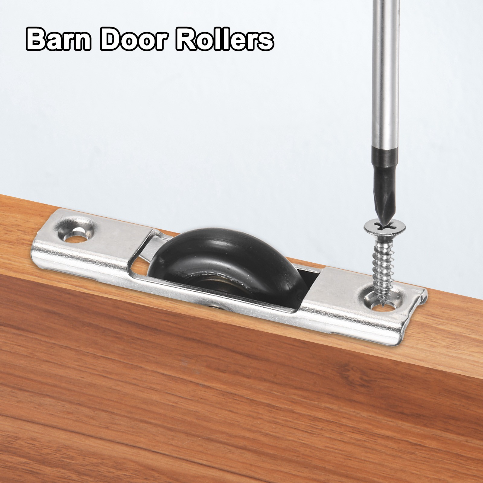 2-Pack Screen Door Rollers, 30mm/1.18" Dia Nylon Single Wheel [Black]
