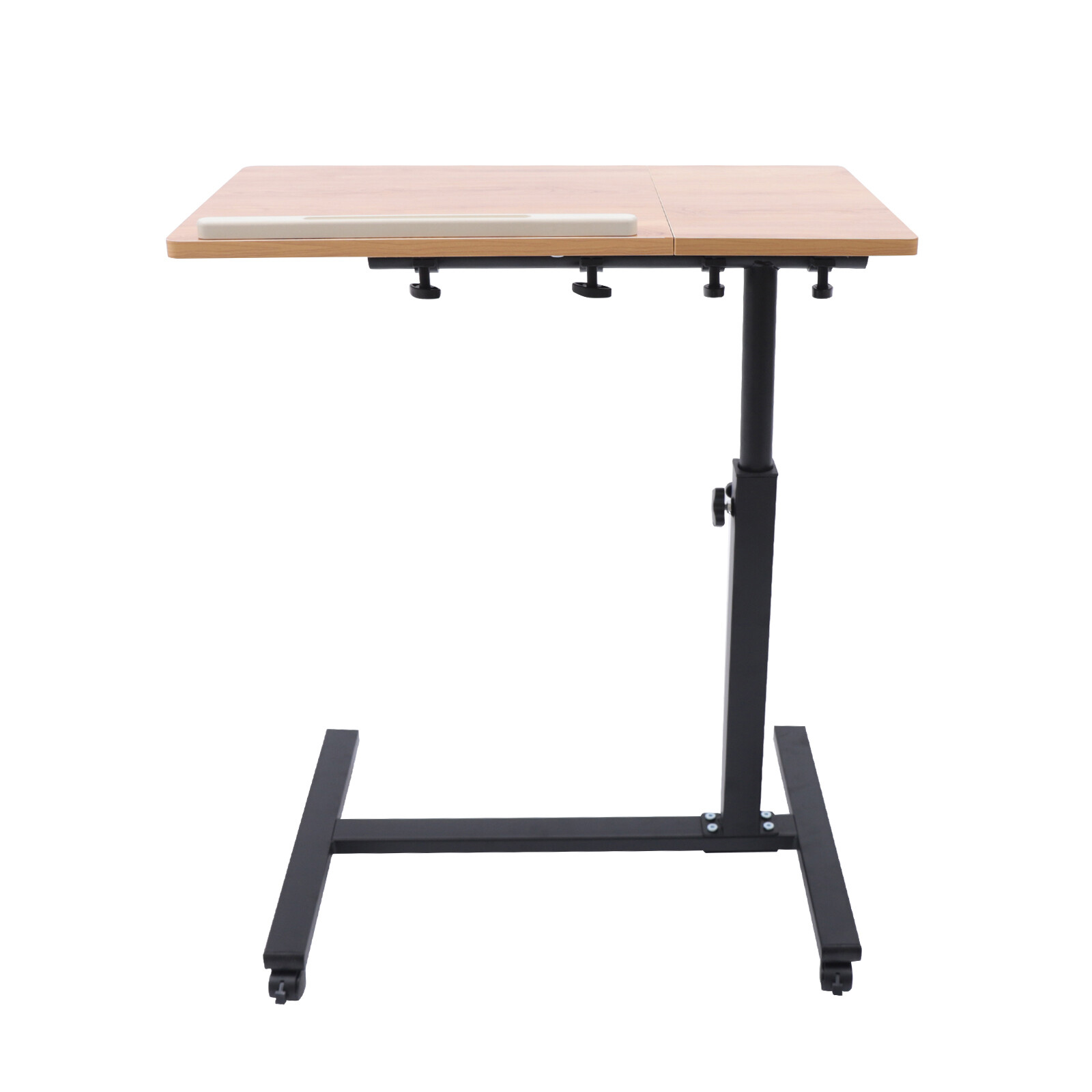 Angle Height Adjustable Rolling Cart Over Bed Hospital Table Stand Laptop Desk