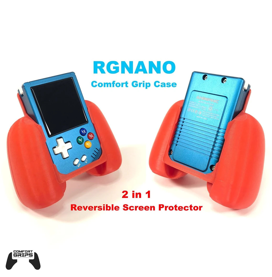 Anbernic RGNANO Comfort Grip Case 2-in-1 Screen Protector  - 3D Printed