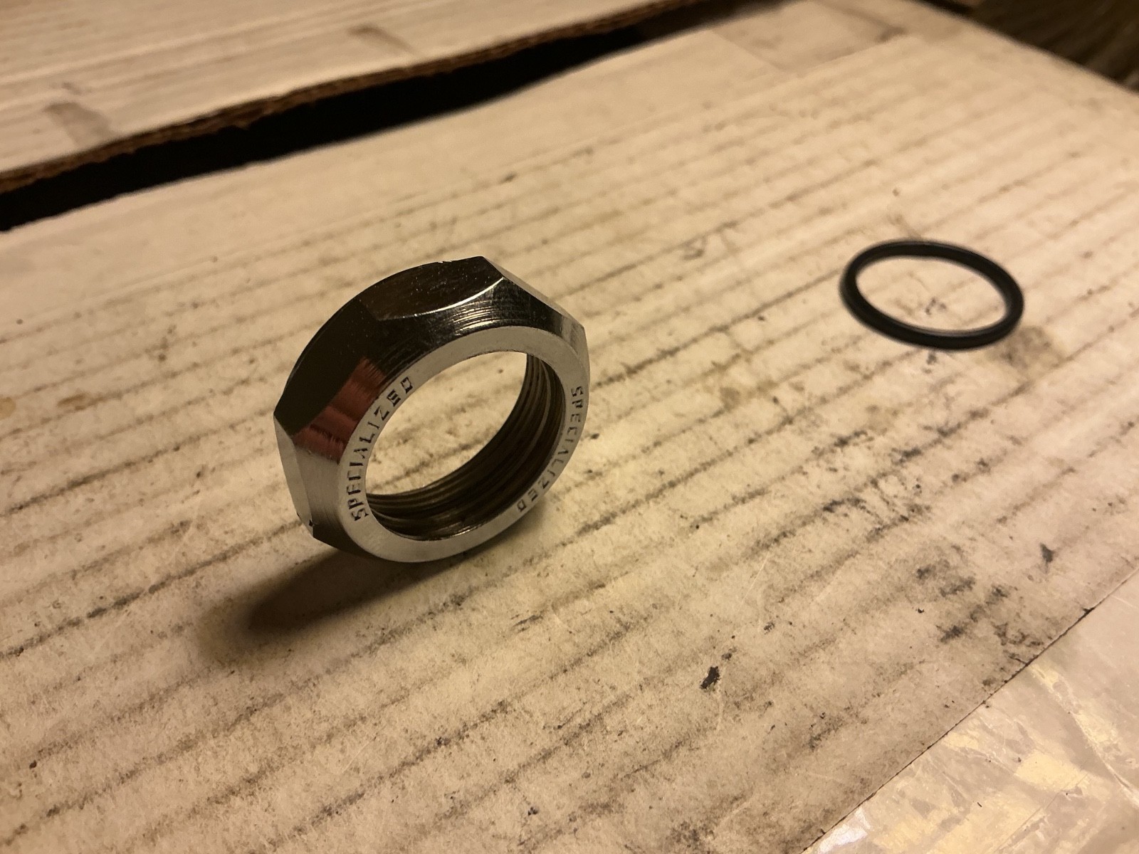 Specialized Bicycle 1" chrome headset locknut