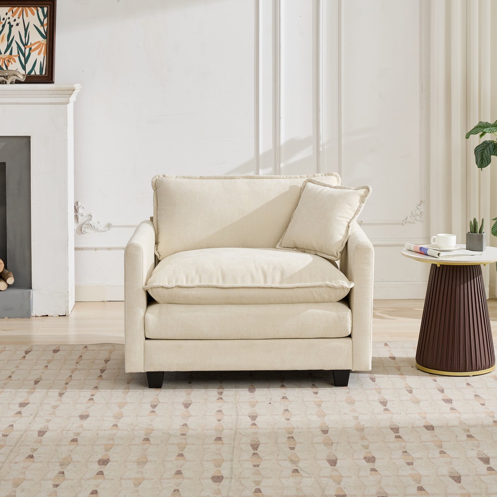 Cloud Sofa Single Seat (Ottoman is not included), Modern Sectional Couch,