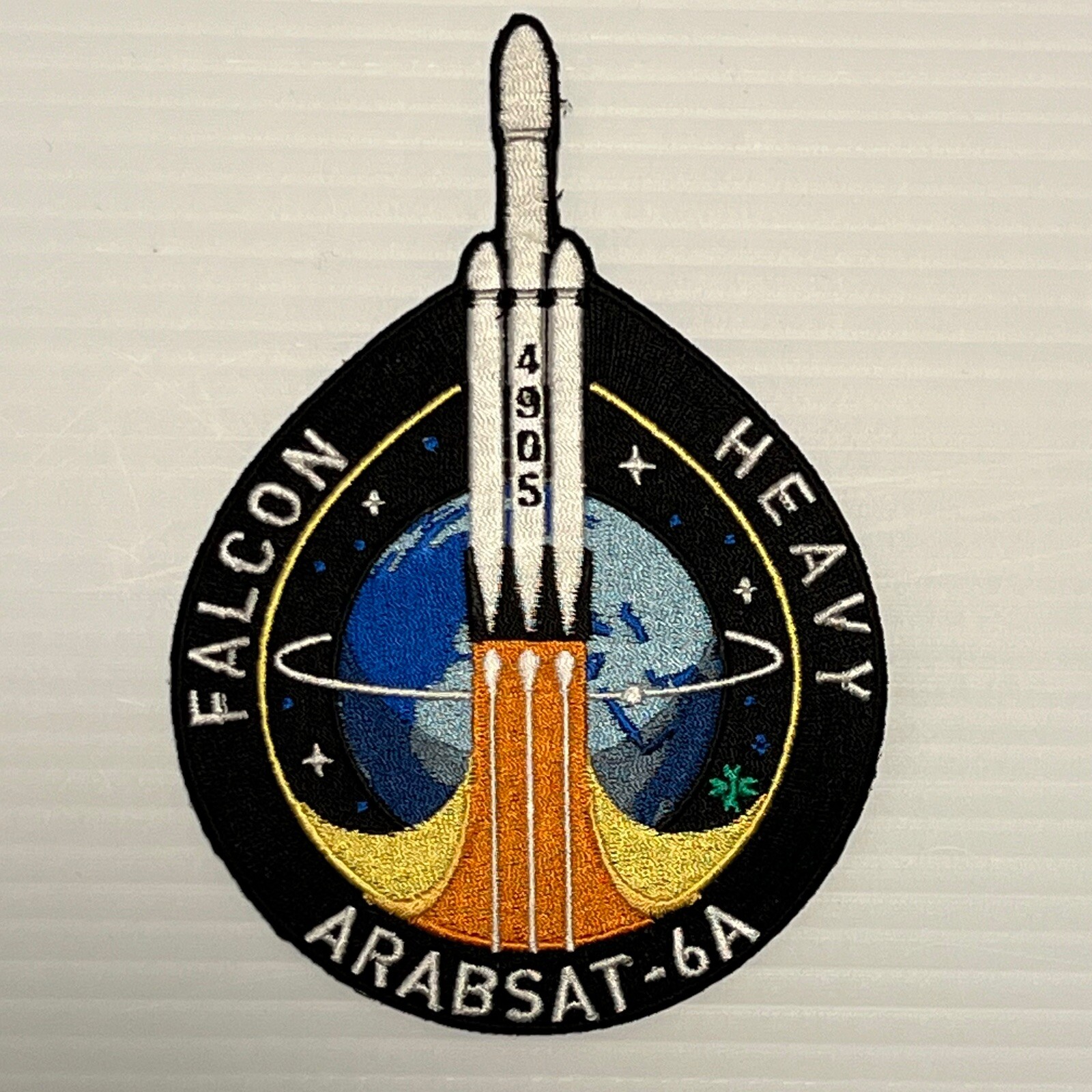 Authentic ARABSAT-6A SPACEX FALCON HEAVY Launch SATELLITE Mission PATCH