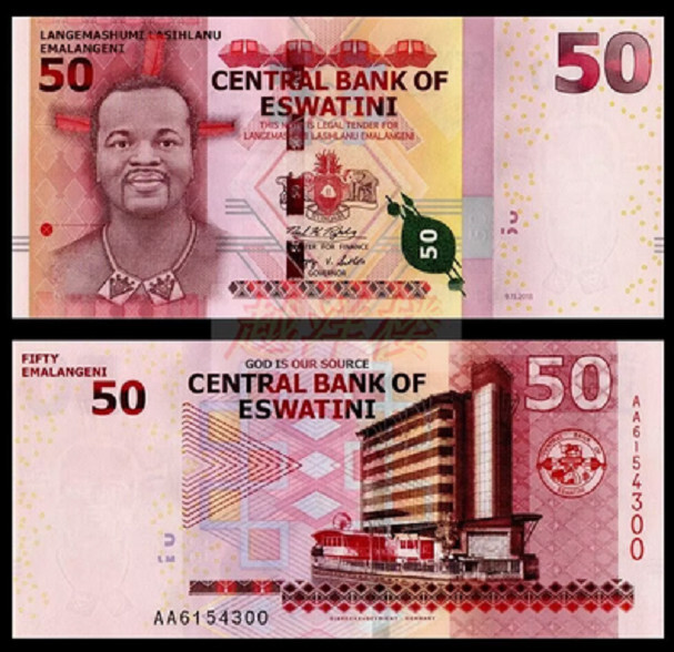 2018 Eswatini Swaziland 50 Emalangeni P 44 AA Prefix UNC NEW Banknote