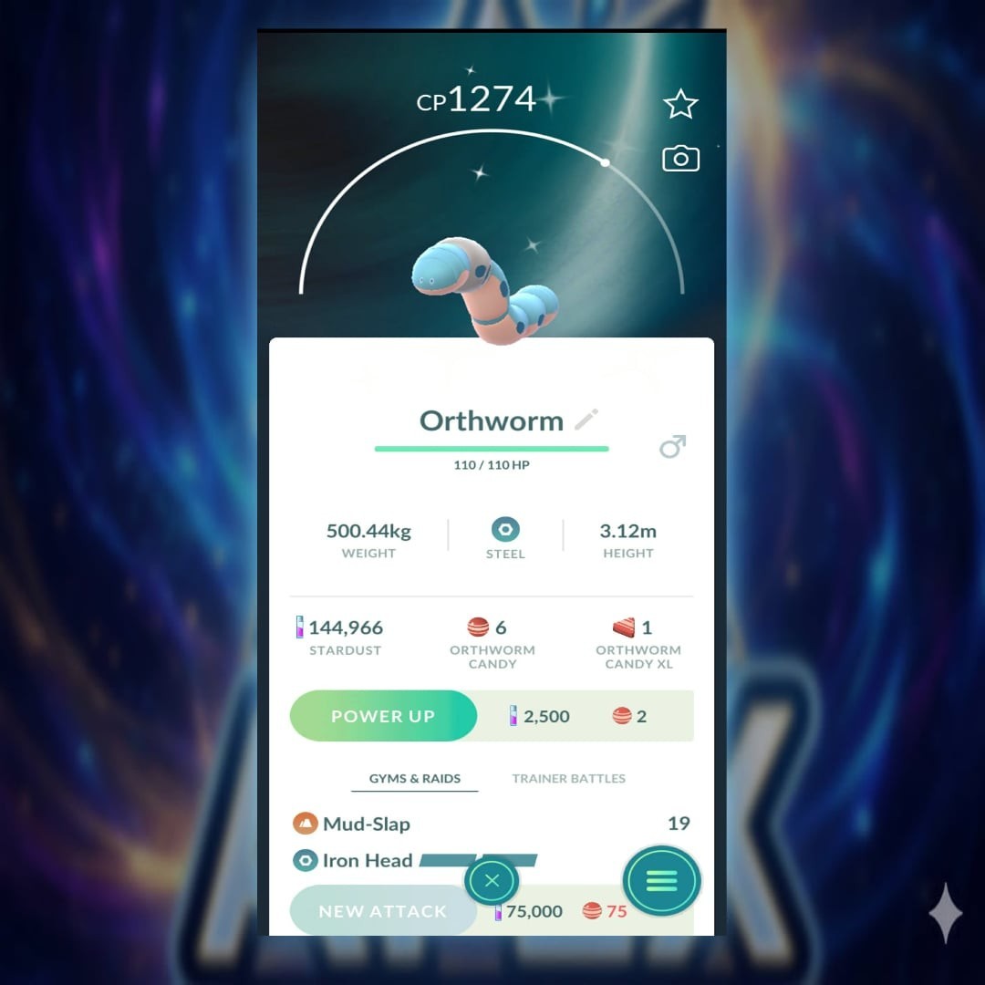 Shiny Orthworm - 20k Star.d or P T C