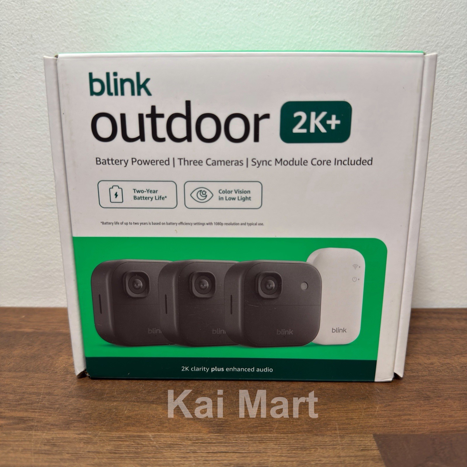 NEW BLINK OUTDOOR 2K+ WIRELESS SECURITY 3 CAMERA SYSTEM - BLACK - SHIPS TODAY