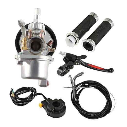 Carburetor Handlebar Throttle Grips and Cable Assembly with Kill Switch for