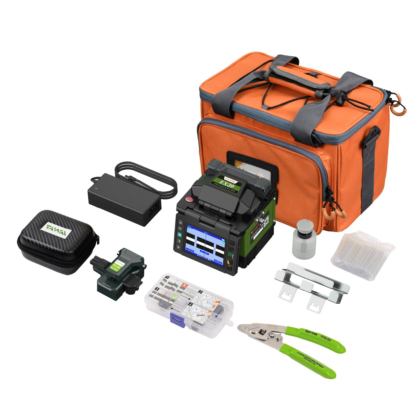 Komshine EX39 Fiber Fusion Splicer Ariel Mini Size 8s Fast Splice Fiber Splicer