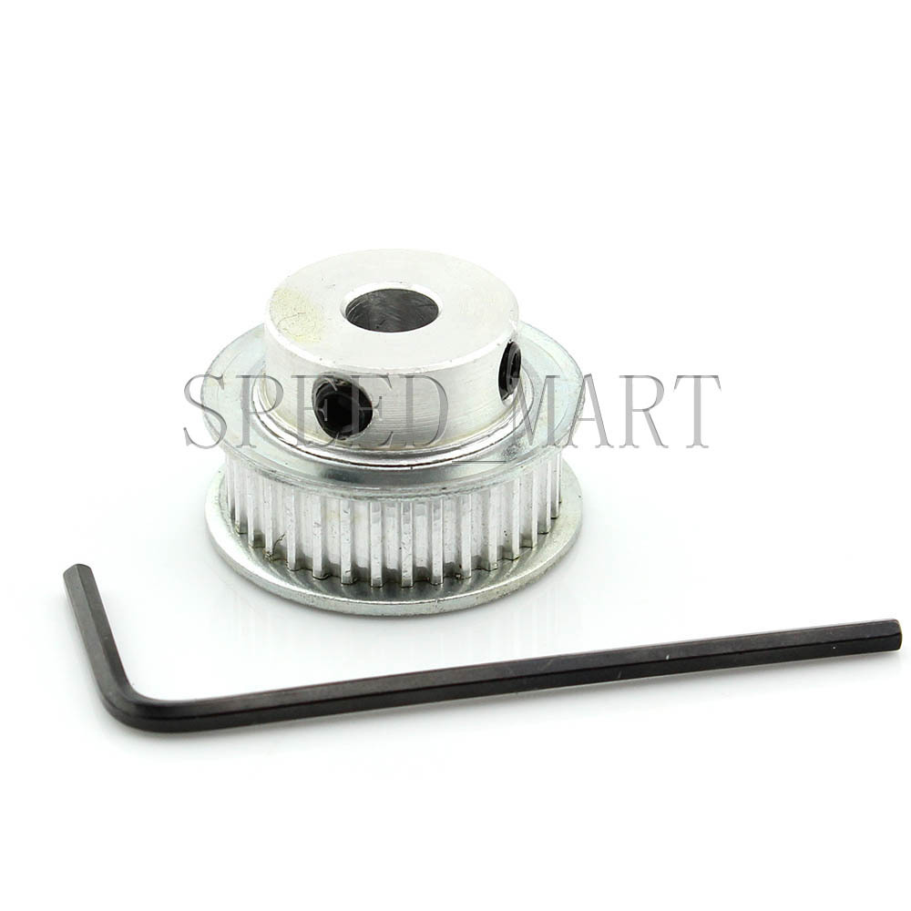 MXL Aluminum Timing Belt Pulley 35 Tooth 10mm Bore 0.08" Pitch For Stepper Motor