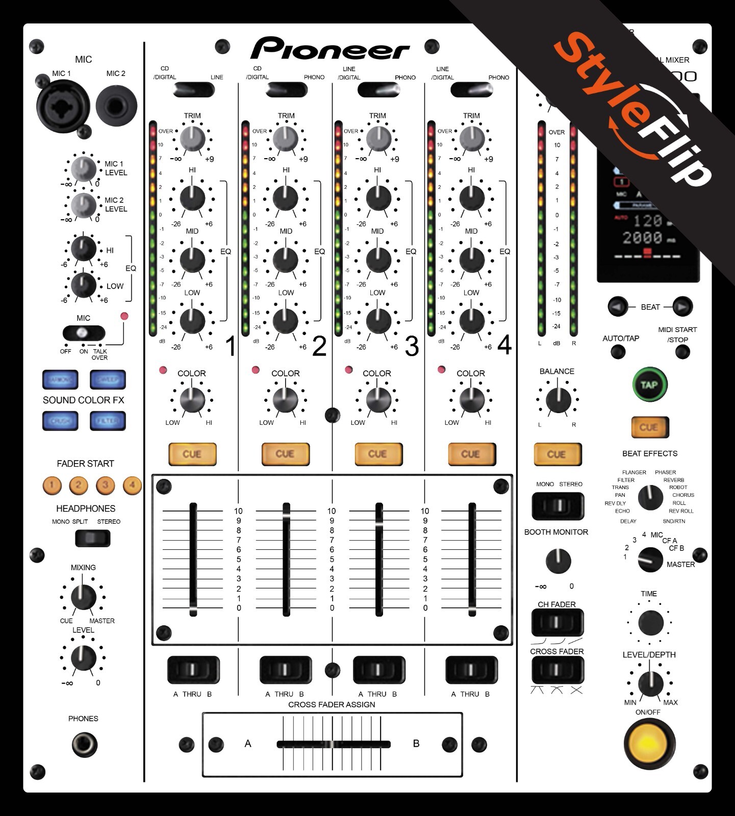 Pioneer DJM-800 | White | Protective Decal | StyleFlip Skins