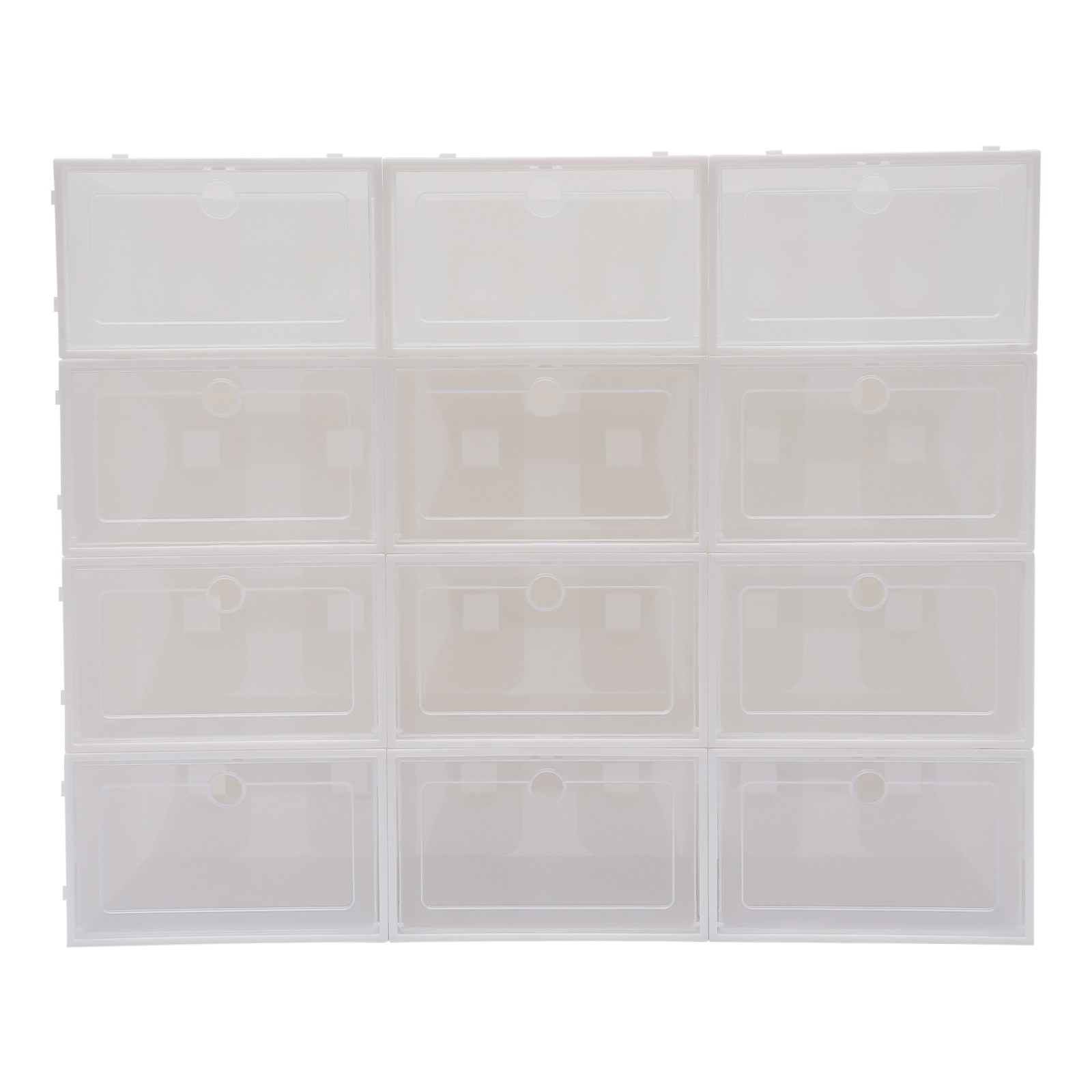 20 Pcs Shoe Box Clear Plastic Stackable Shoe Storage Foldable Shoe Containers