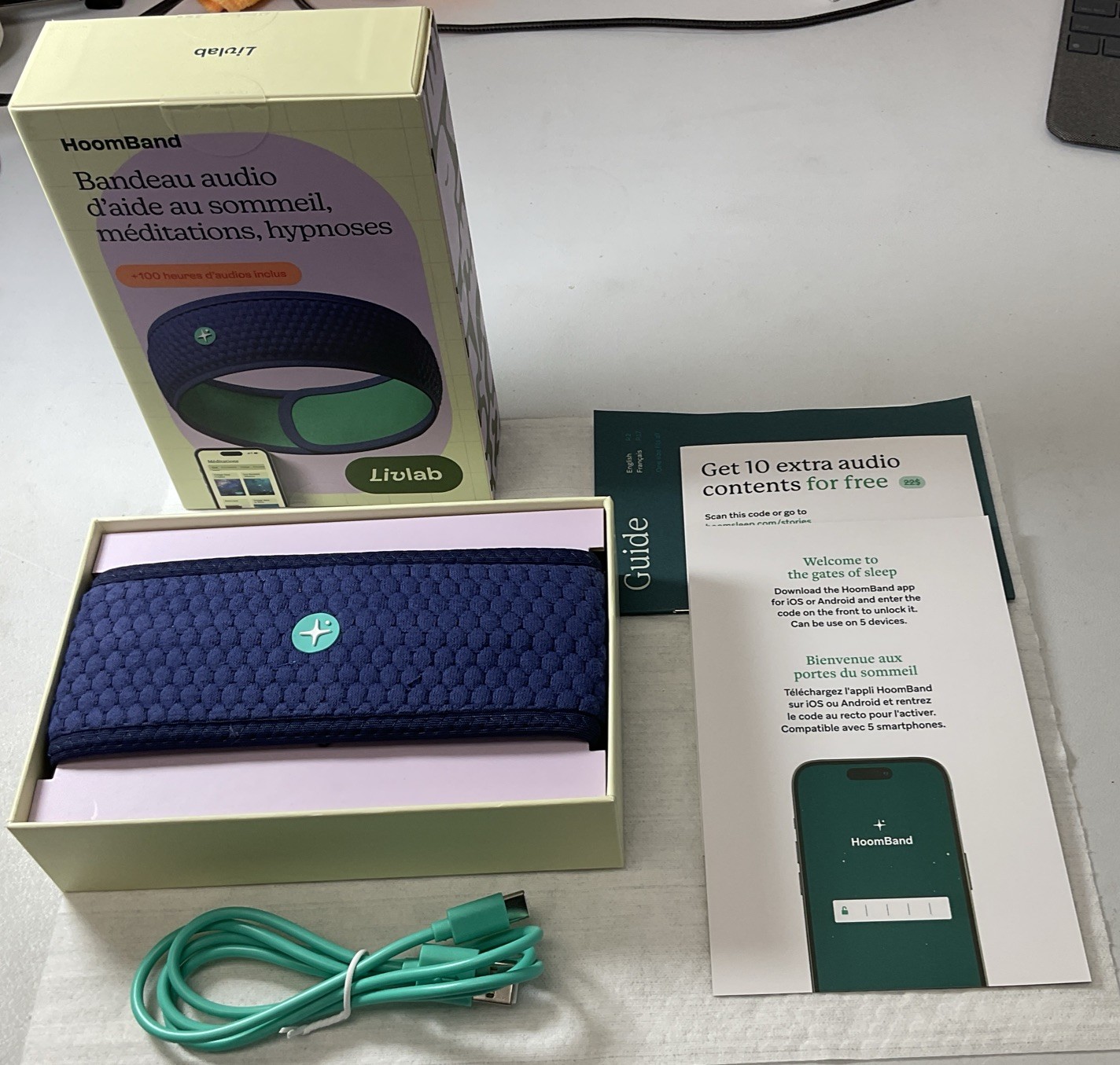 HoomBand BT Sleep Audio Headband, Meditations, Hypnosis & Healing Music - NEW
