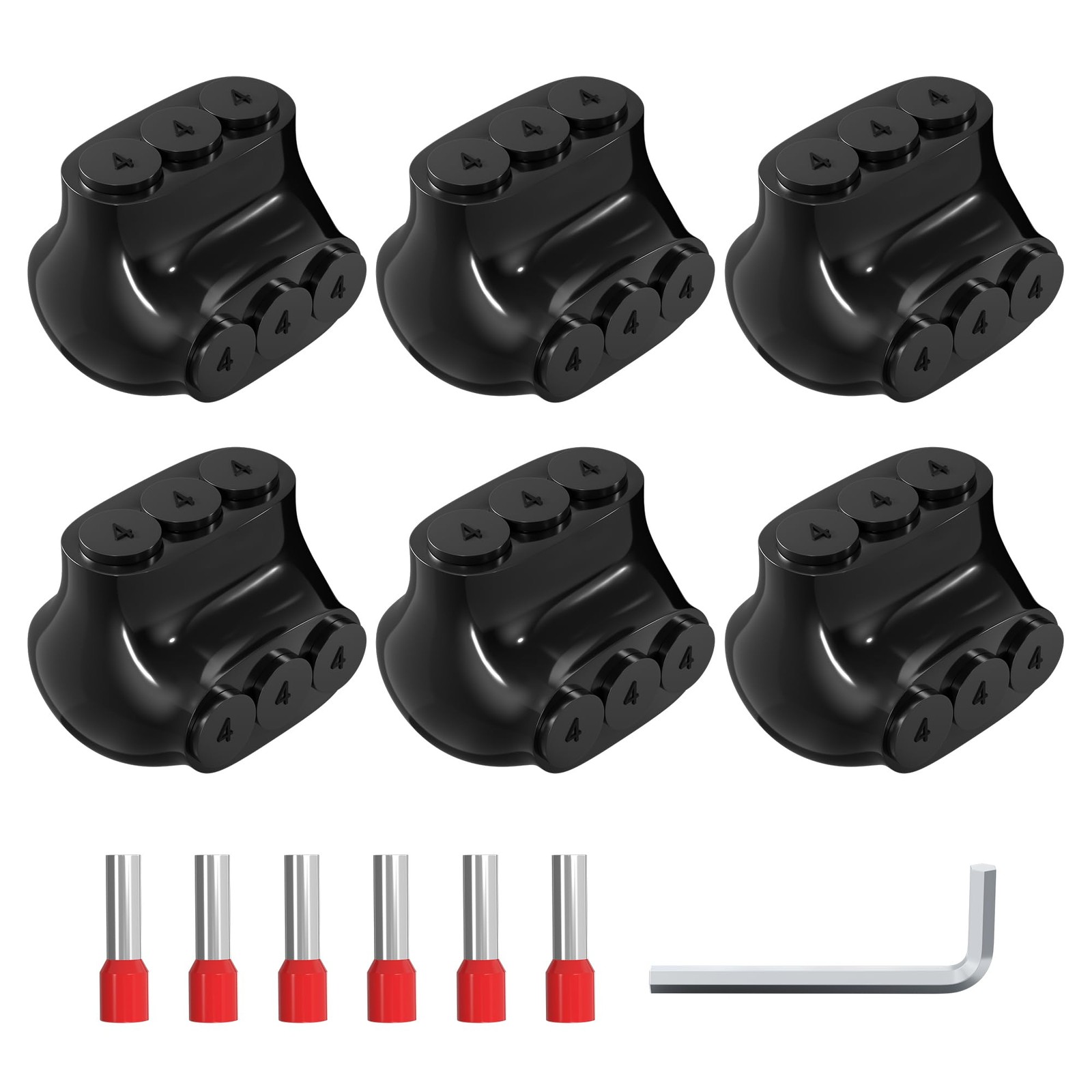 Joinfworld 3 Port Insulated Multi Tap 4-14 AWG(3 Port), 3 AWG