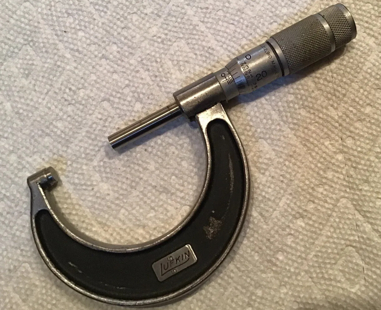 Vintage Lufkin No. 1952, 1-2” Outside Micrometer .001