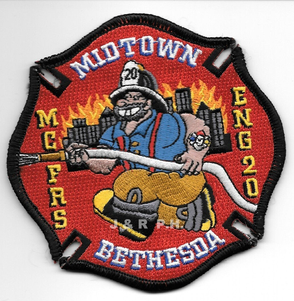 Bethesda  Engine-20 /  Montgomery Co. "Midtown", MD (4.25" x 4.25") fire patch