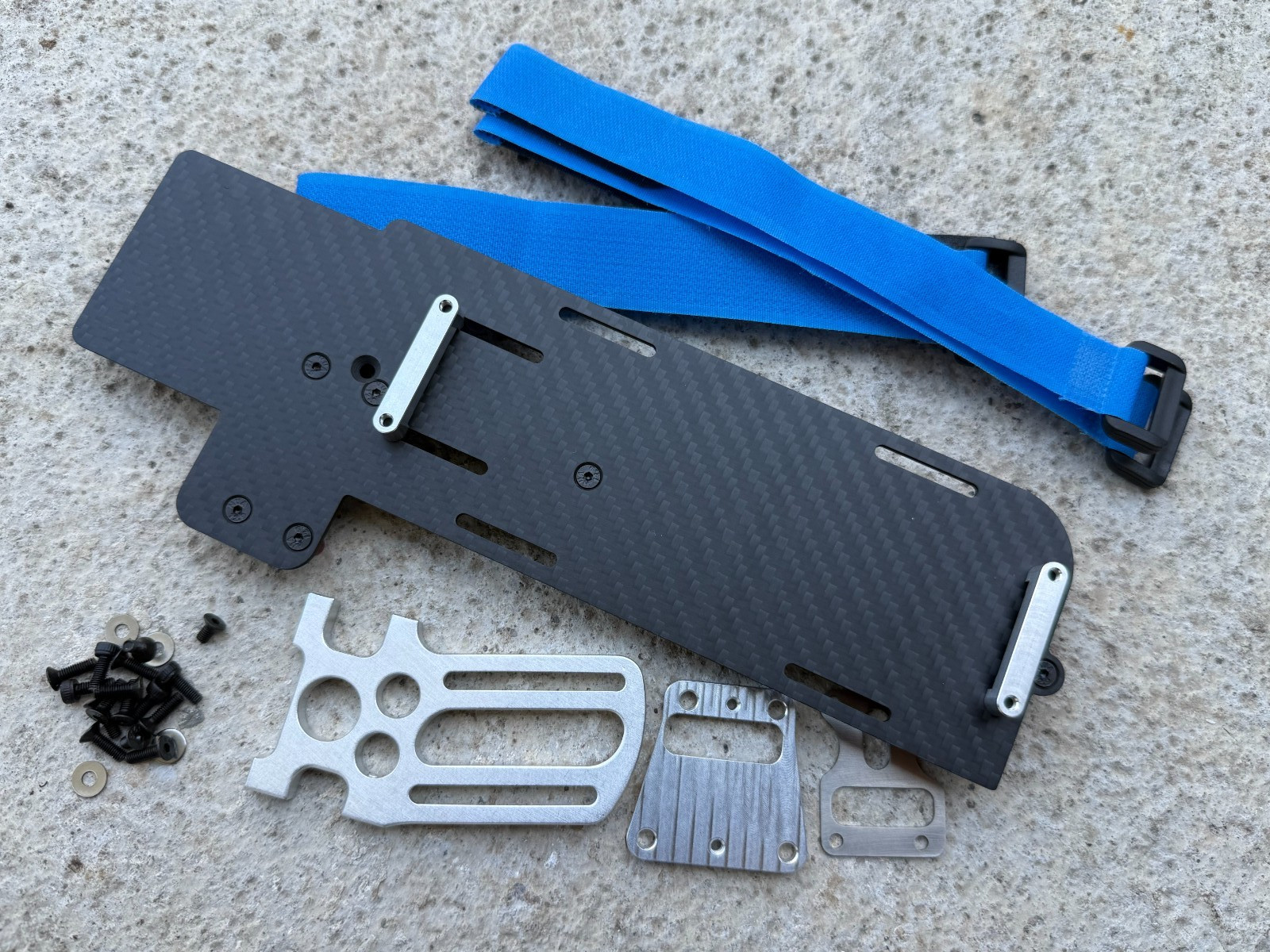 Carbon Fiber Brushless Conversion Motor Mount Battery Trays Losi 8ight Buggy