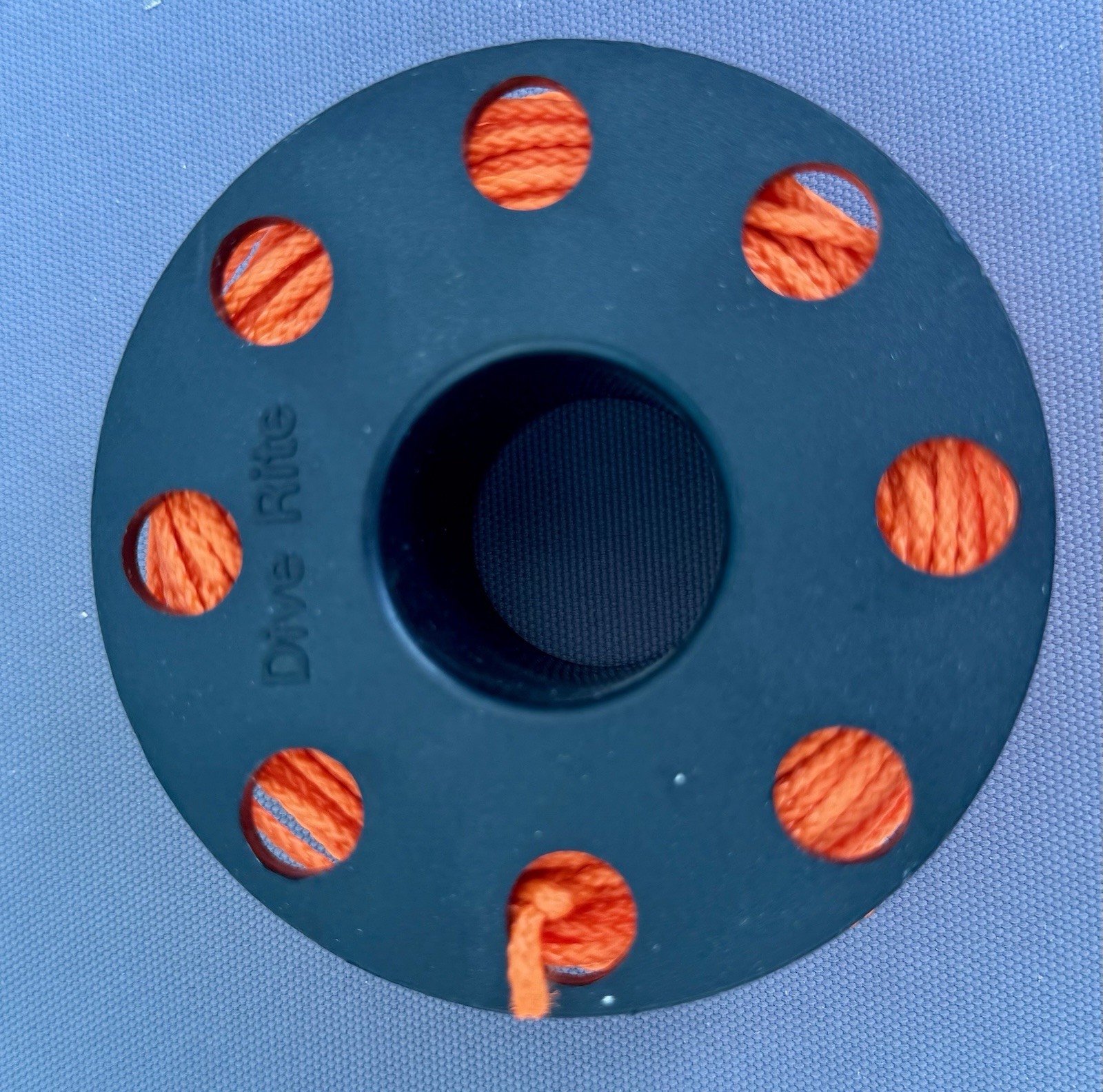 Dive Rite 120' #24 finger spool with orange line