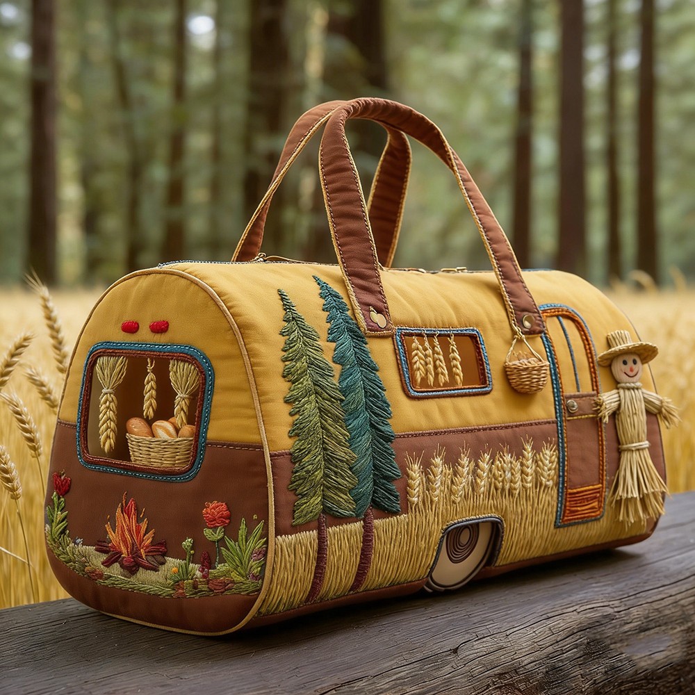 Quilted Embroidery Travel Duffel Bag Handbag Multi-use Sport Gym Luggage Bag 72