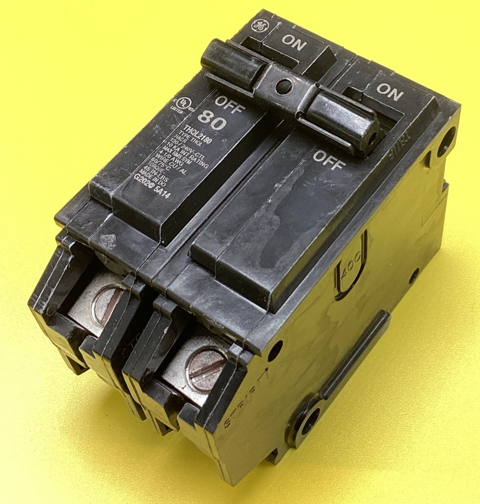 ORIGINAL New Circuit Breaker GE THQL2180 80 Amp 2 Pole 120/240v   Type THQL
