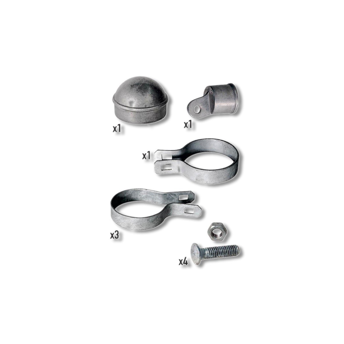 YardGard Galvanized Aluminum Chain Link Fence End/Gate Post Kit 328644C