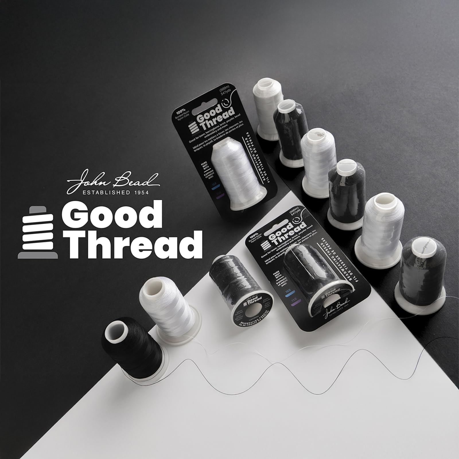 Good Thread 500m Spool Black Bonded