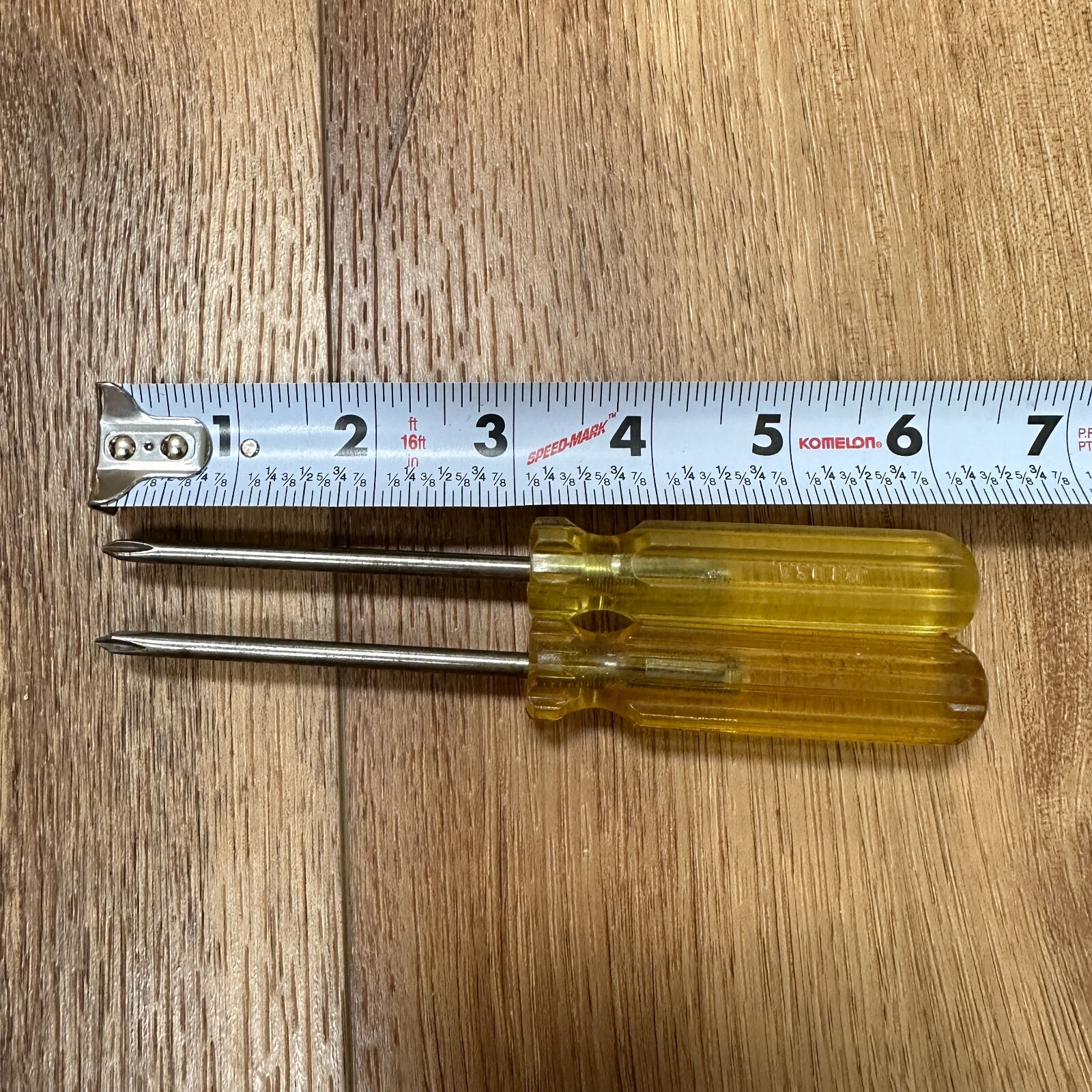 Lot of 2 J&H USA #1 Phillips Screwdriver 6” Long OAL Philips Vintage Tool Yellow
