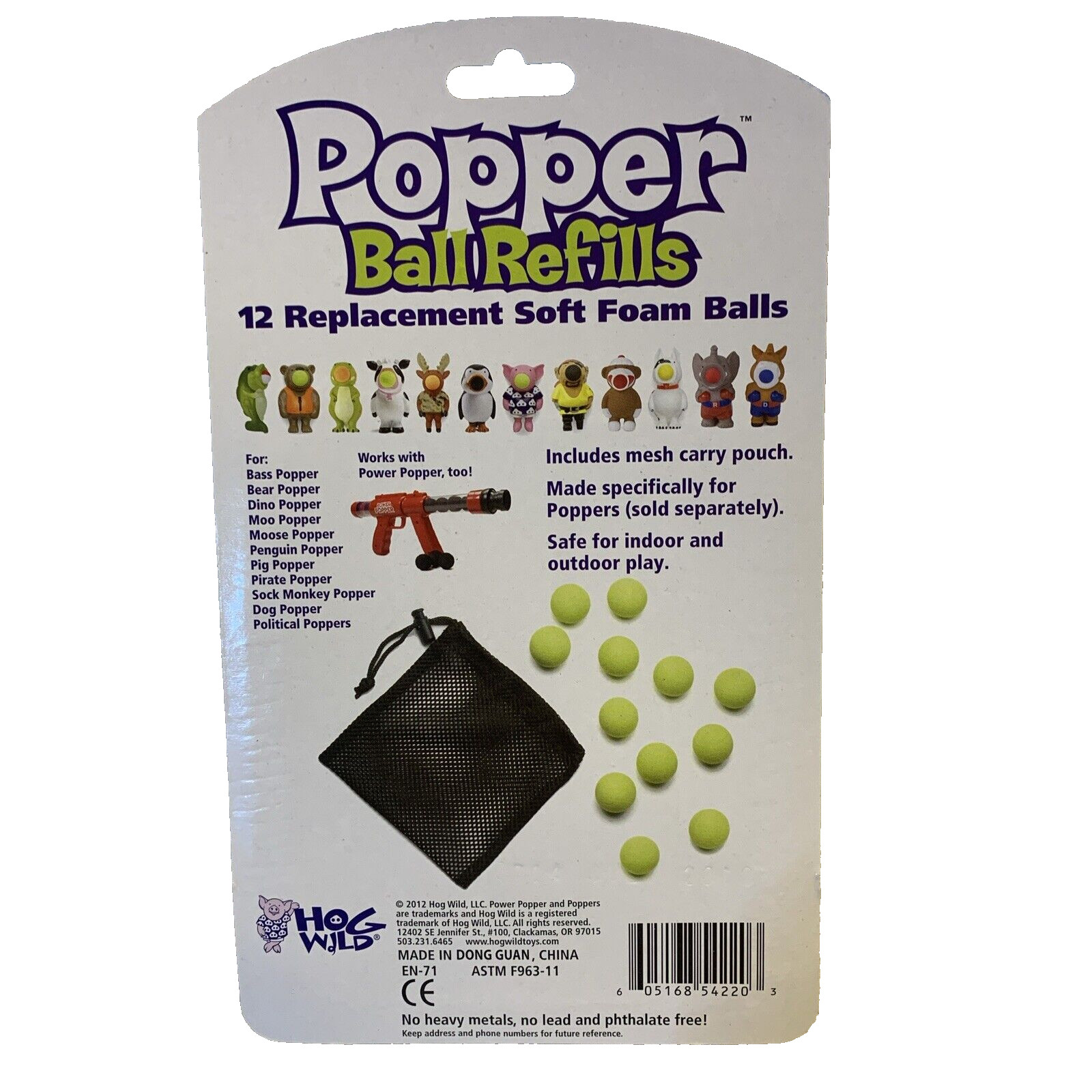 Wild Hog Popper Ball Refills 12 count Orange