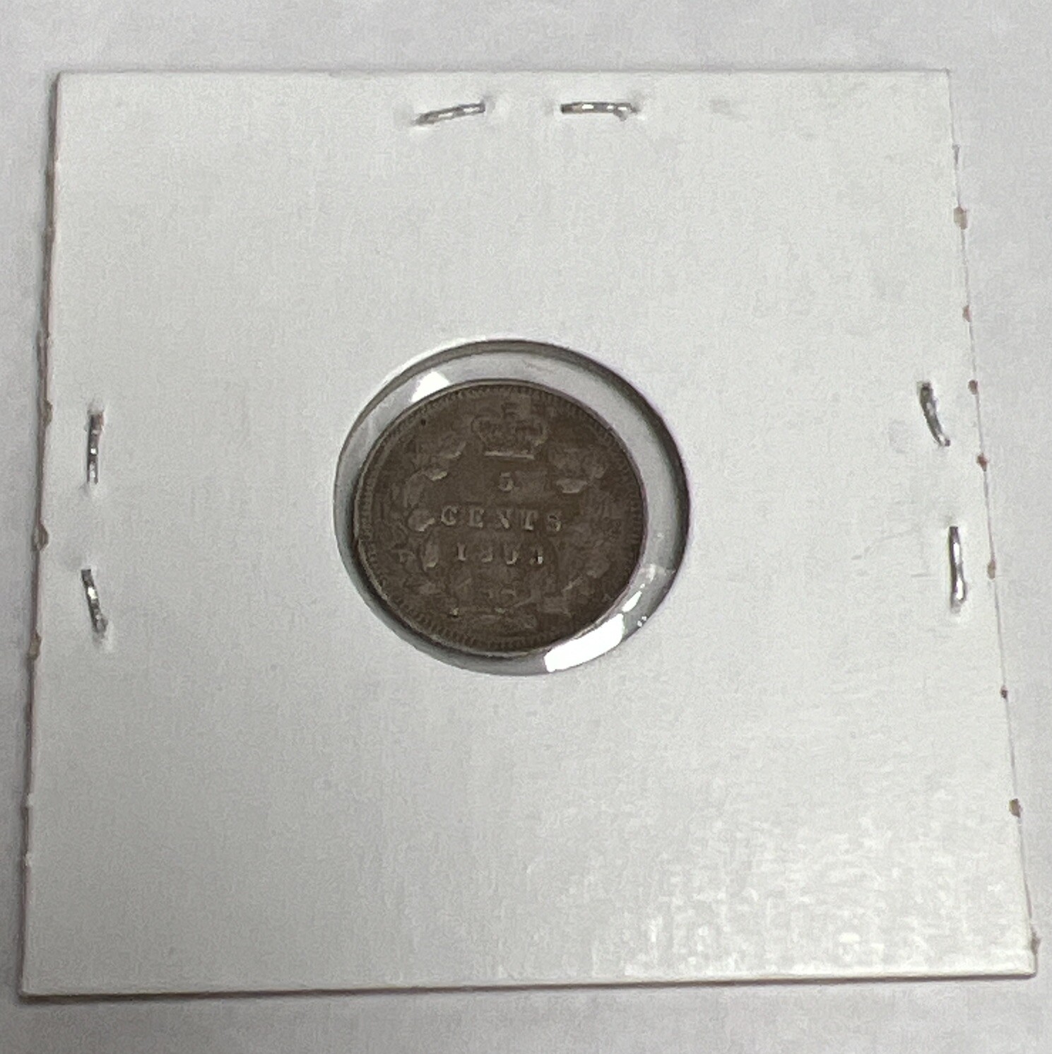 1893 Canada 5 Cents Silver Foreign Coin